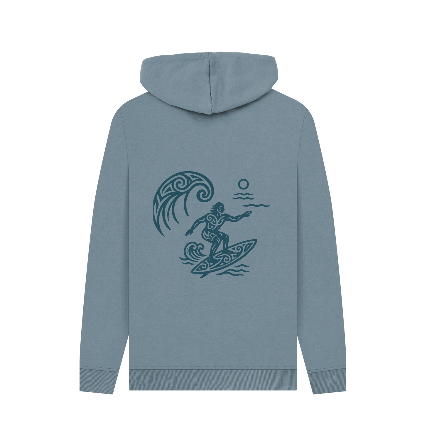 Stone Blue Printed Hoody Back