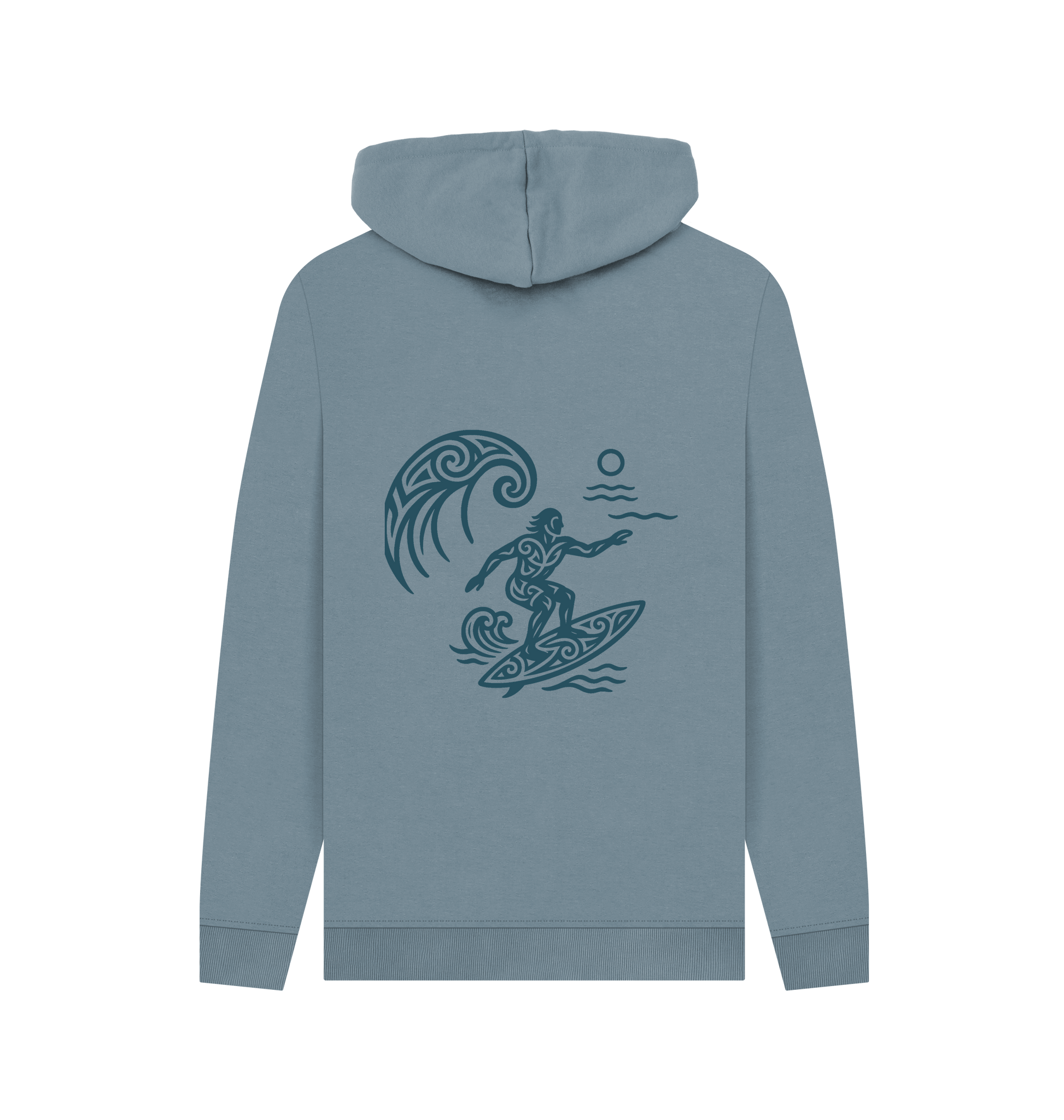 Stone Blue Printed Hoody Back