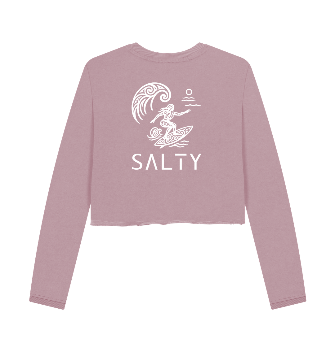 Mauve Printed Boxy Jumpers Back