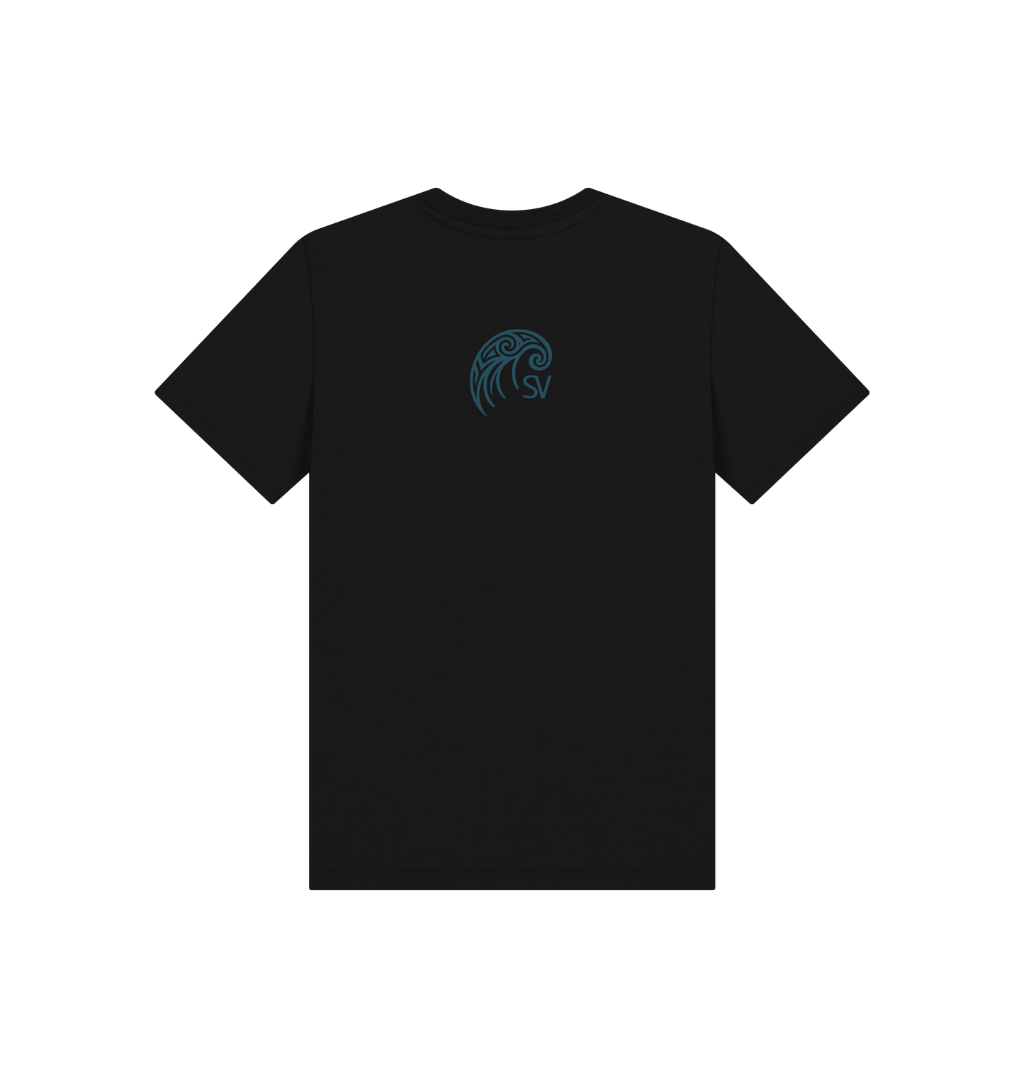 Black Printed Kids T-Shirt Back