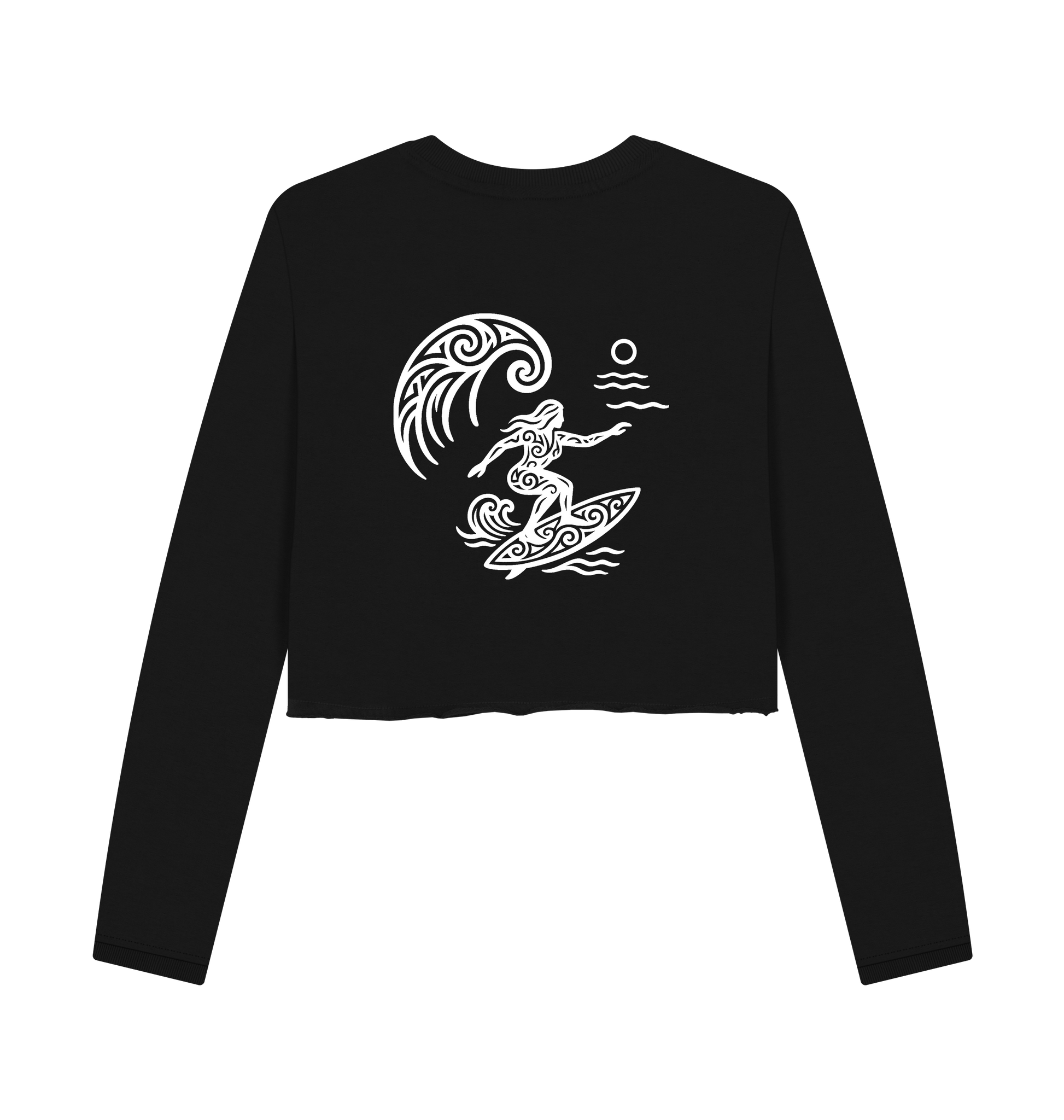 Black Printed Boxy Jumpers Back