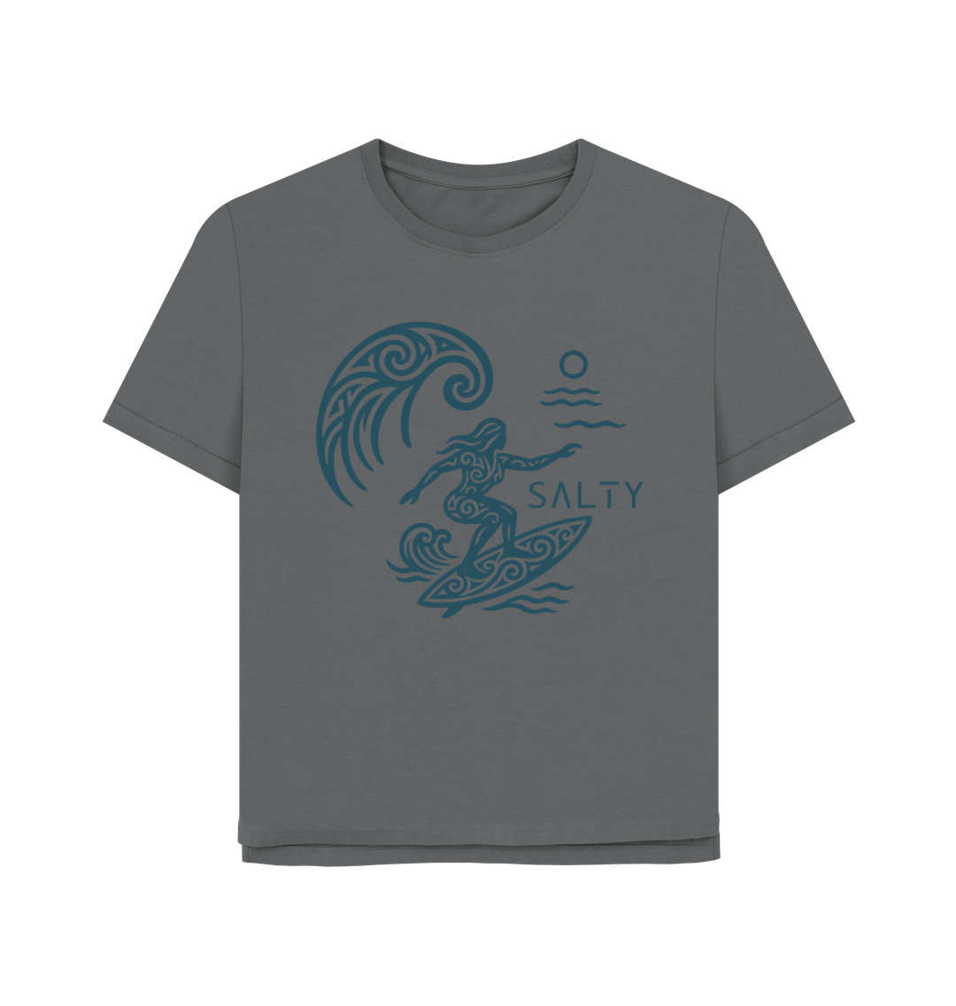 Slate Grey Printed T-shirt Front