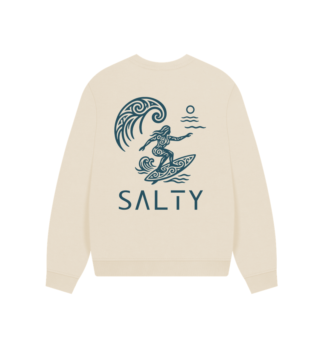 Oat Printed Sweater Back