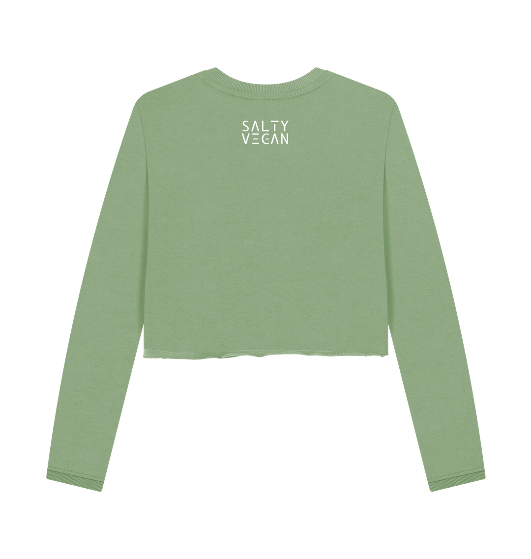 Sage Printed Boxy Jumpers Back