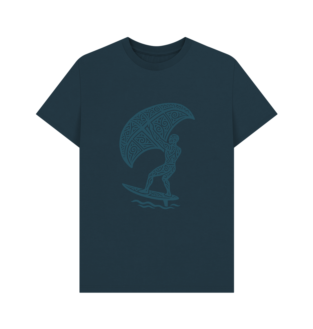 Denim Blue Printed T-shirt Front