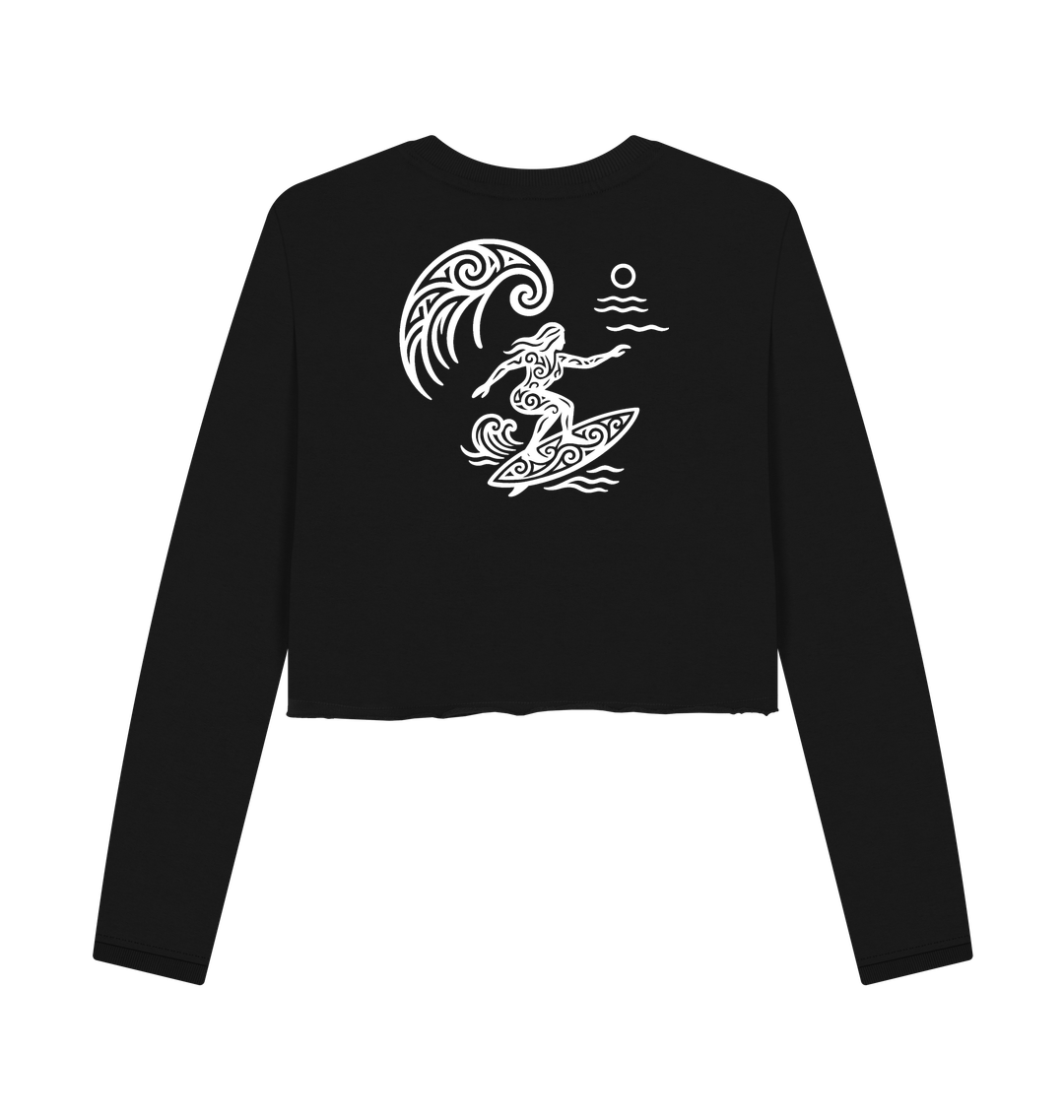 Black Printed Boxy Jumpers Back