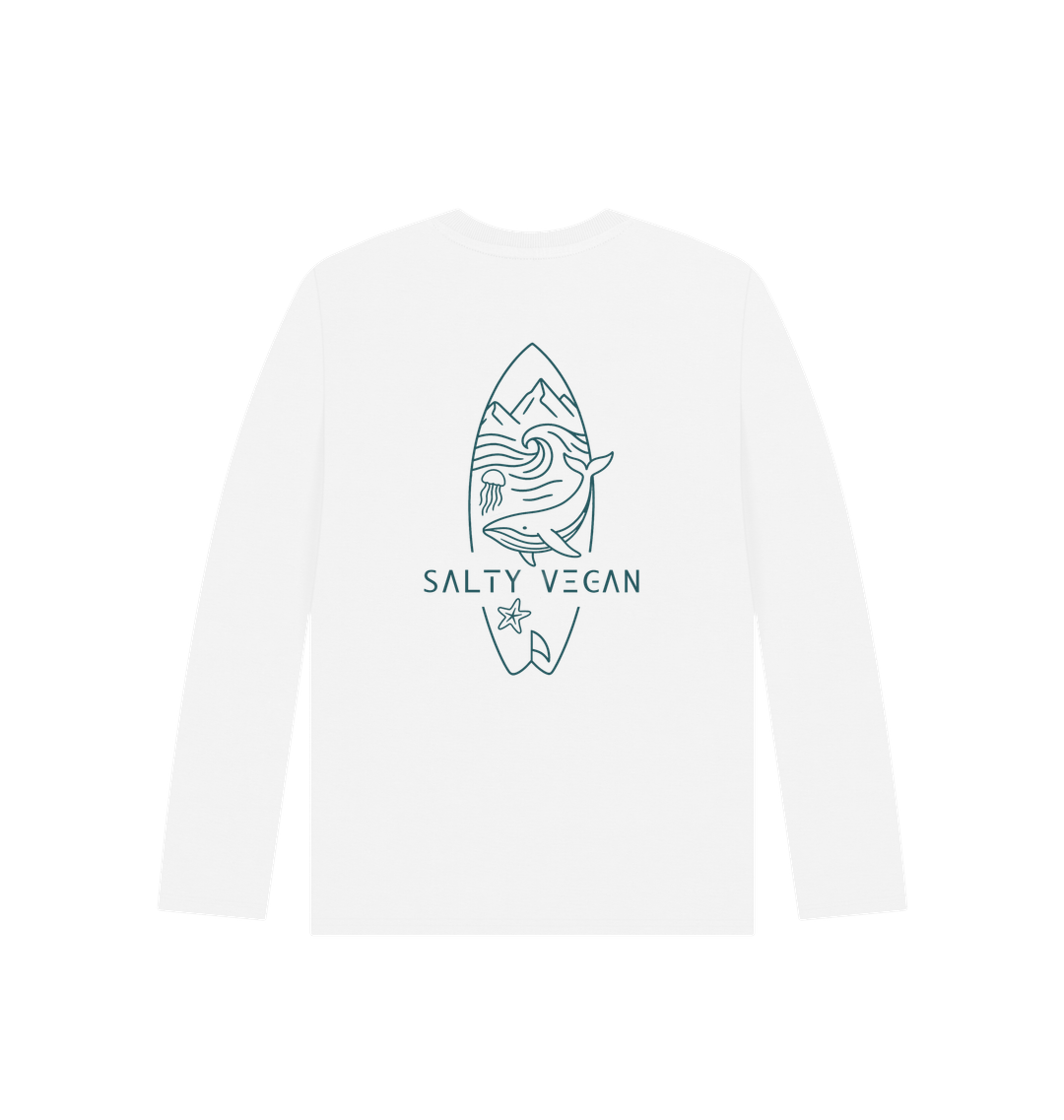 White Printed Kids T-Shirt Back