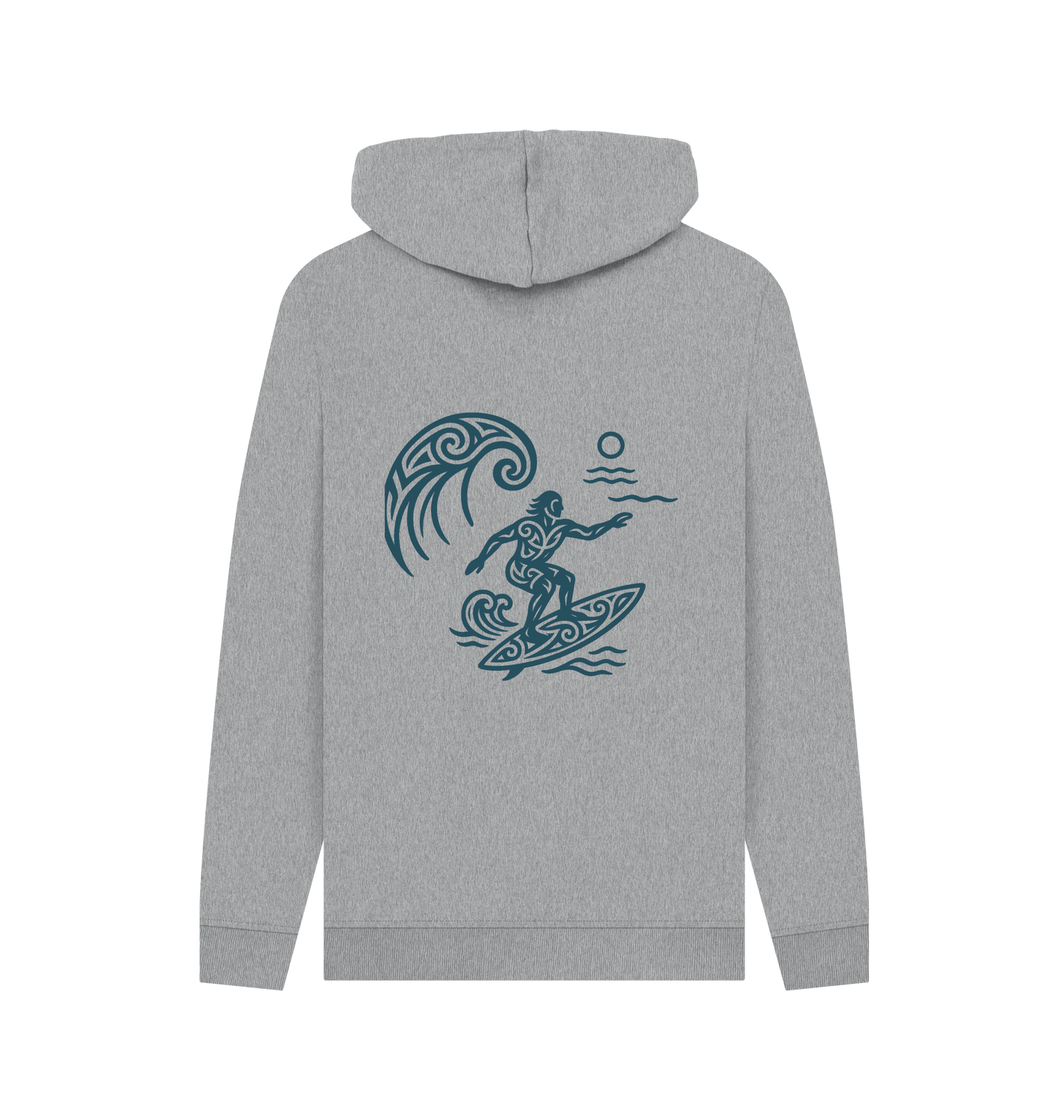 Light Heather Printed Hoody Back
