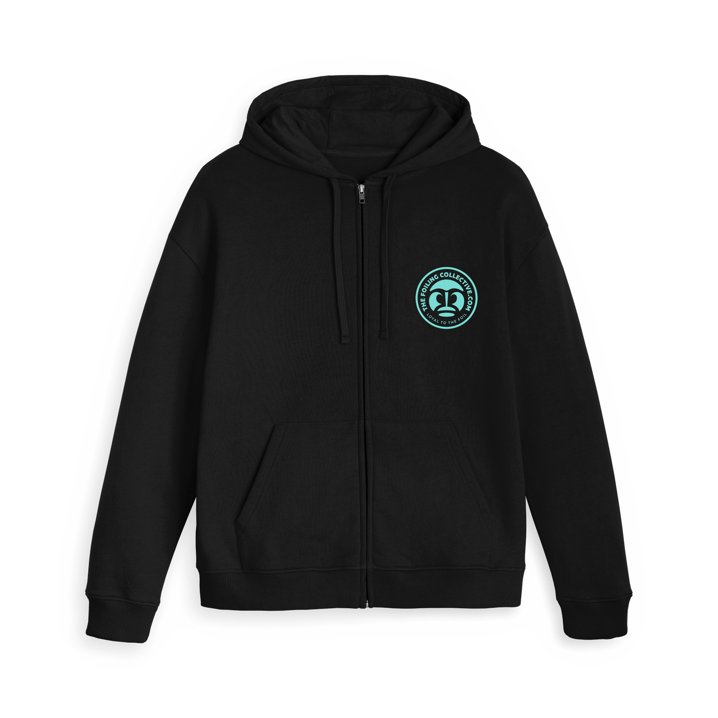 Black Zip hoody Front