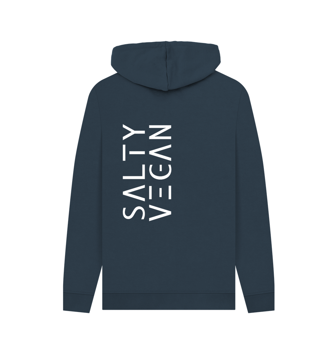 Navy Printed Hoody Back