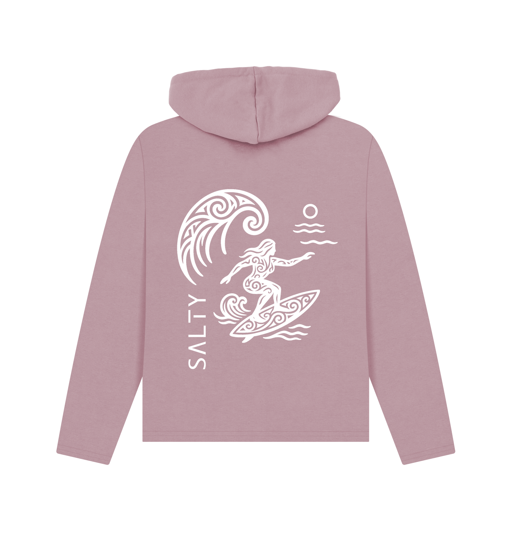 Mauve Printed Hoody Back