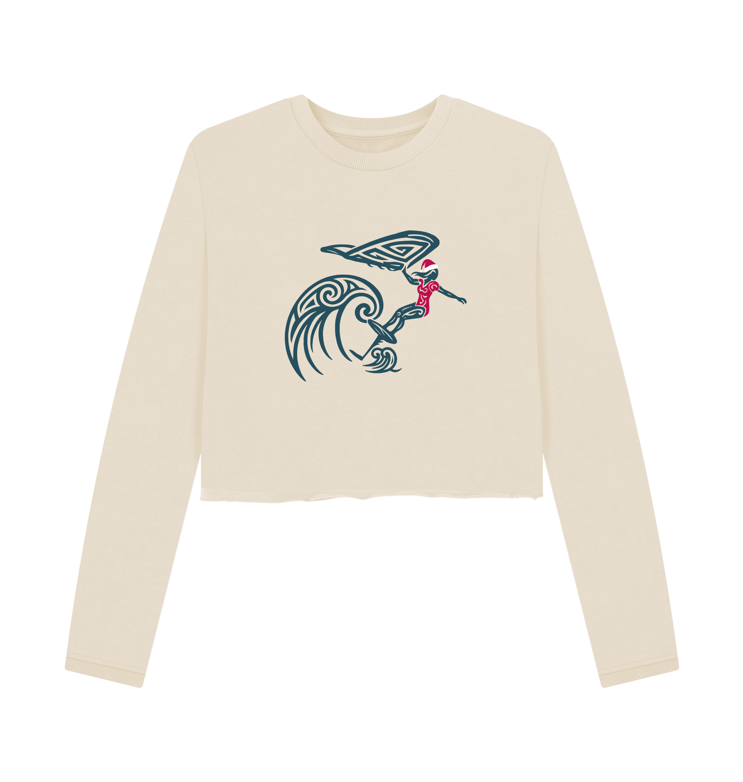 Oat Printed Boxy Jumpers Front