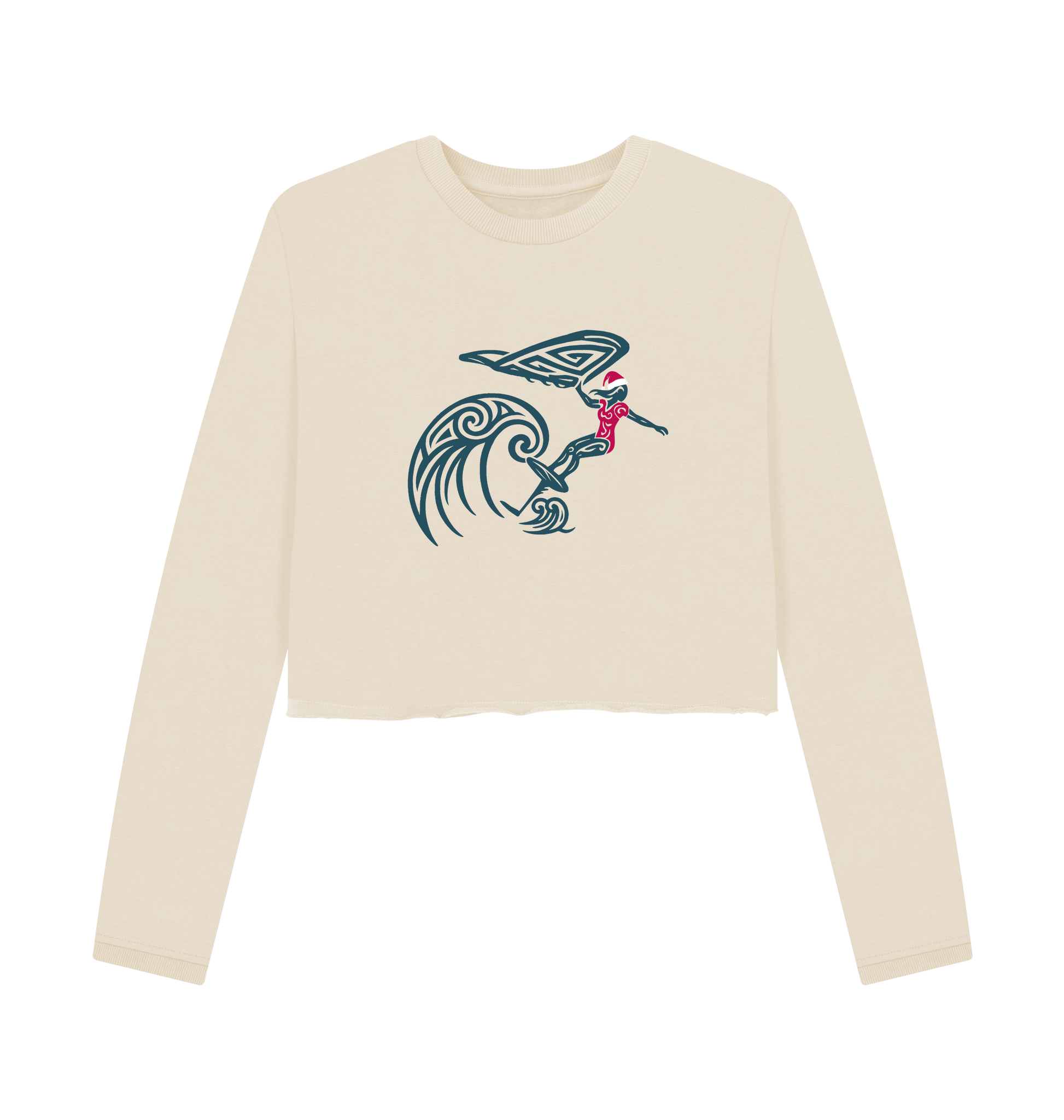 Oat Printed Boxy Jumpers Front