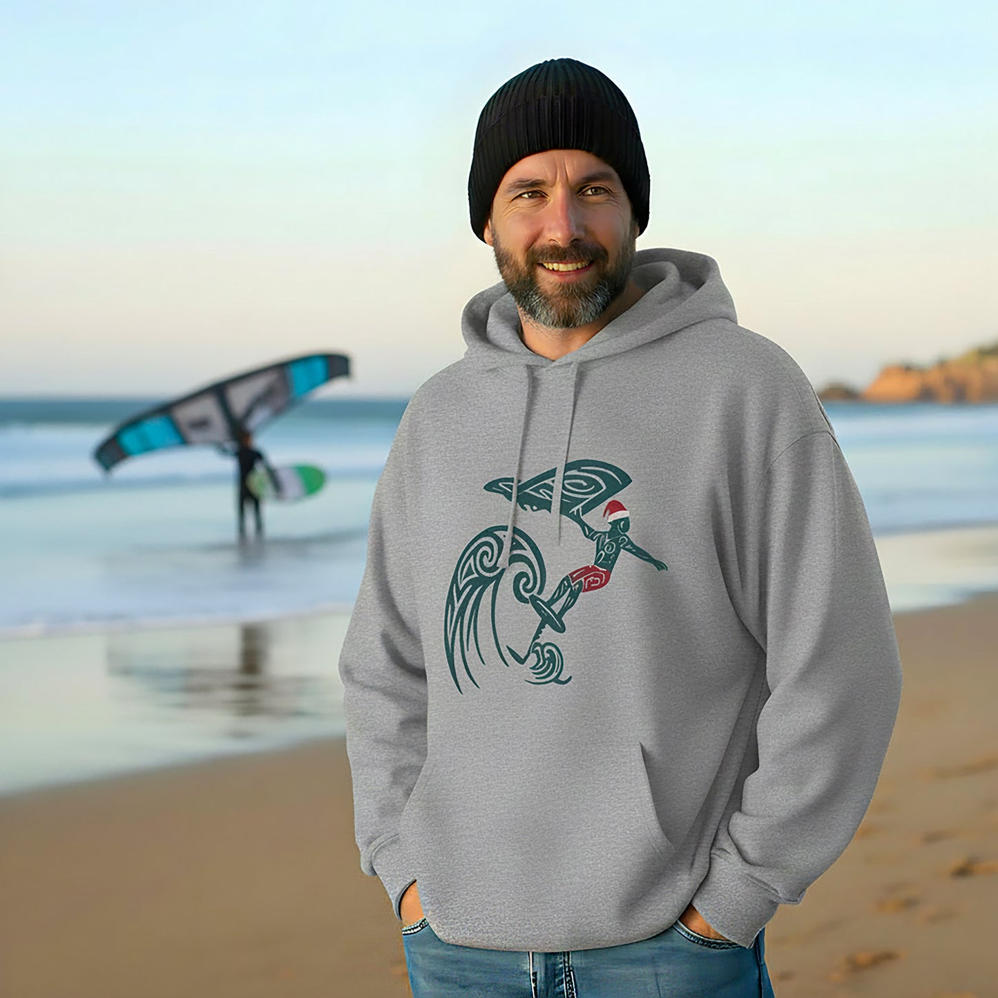 SV Men's Kangaroo Pocket Hoodie – WingFoil Christmas Edition