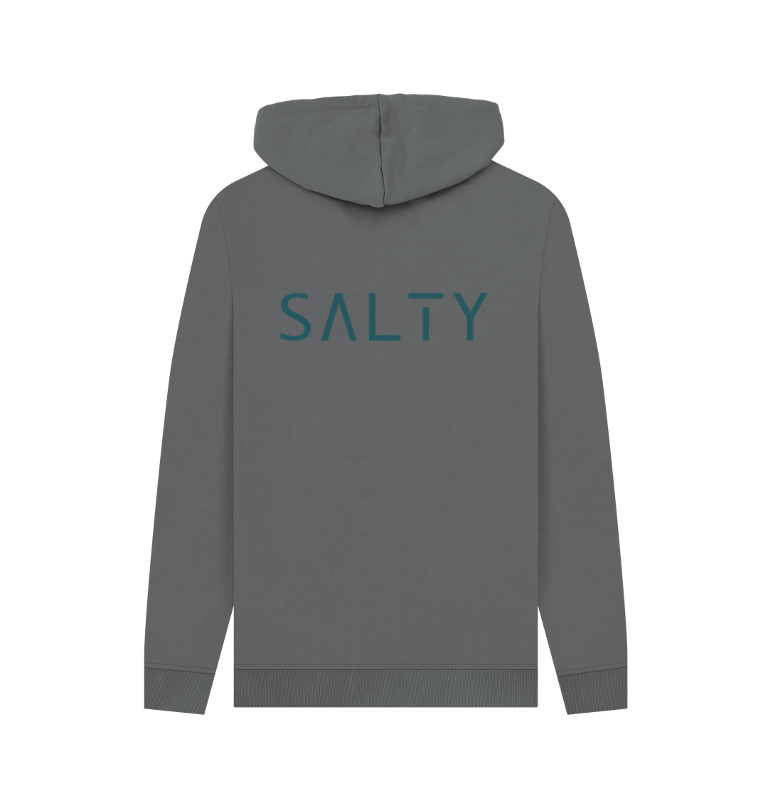 Slate Grey Printed Hoody Back