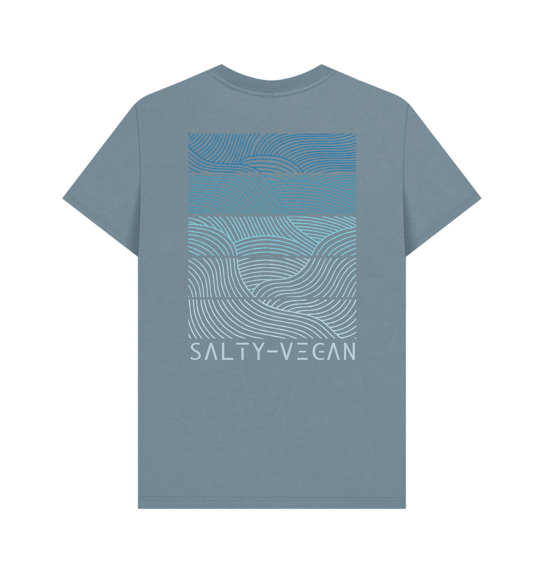 Stone Blue Printed T-shirt Back