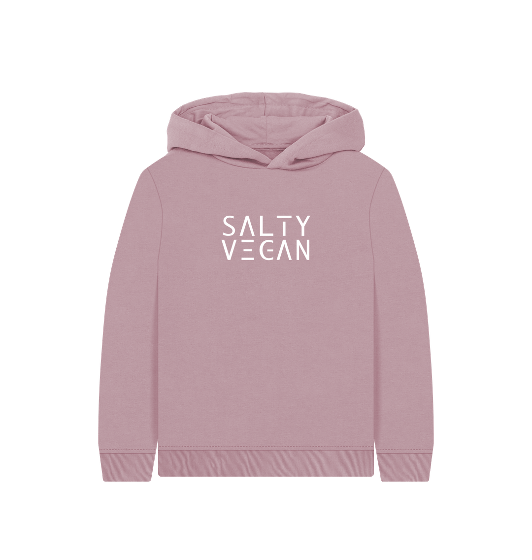 Mauve Printed Kids Hoodie Front
