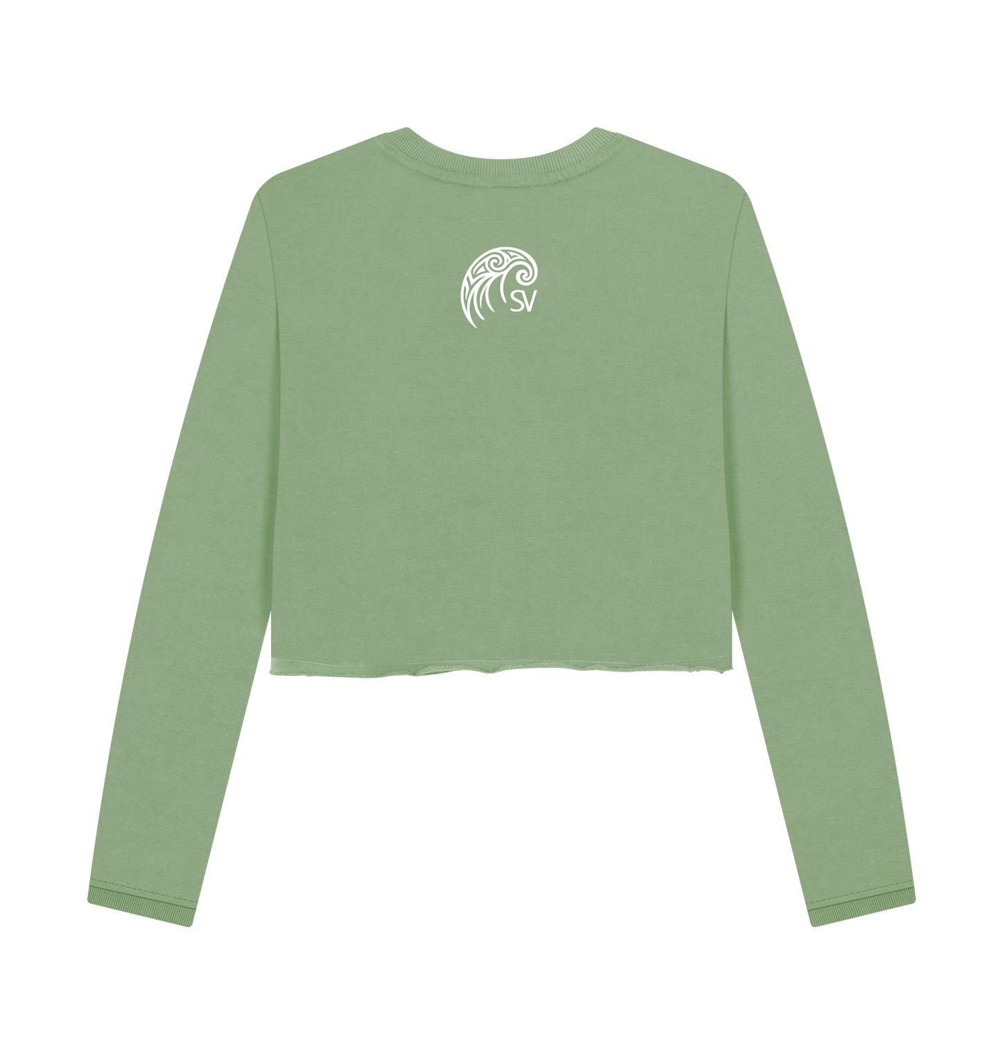 Sage Printed Boxy Jumpers Back