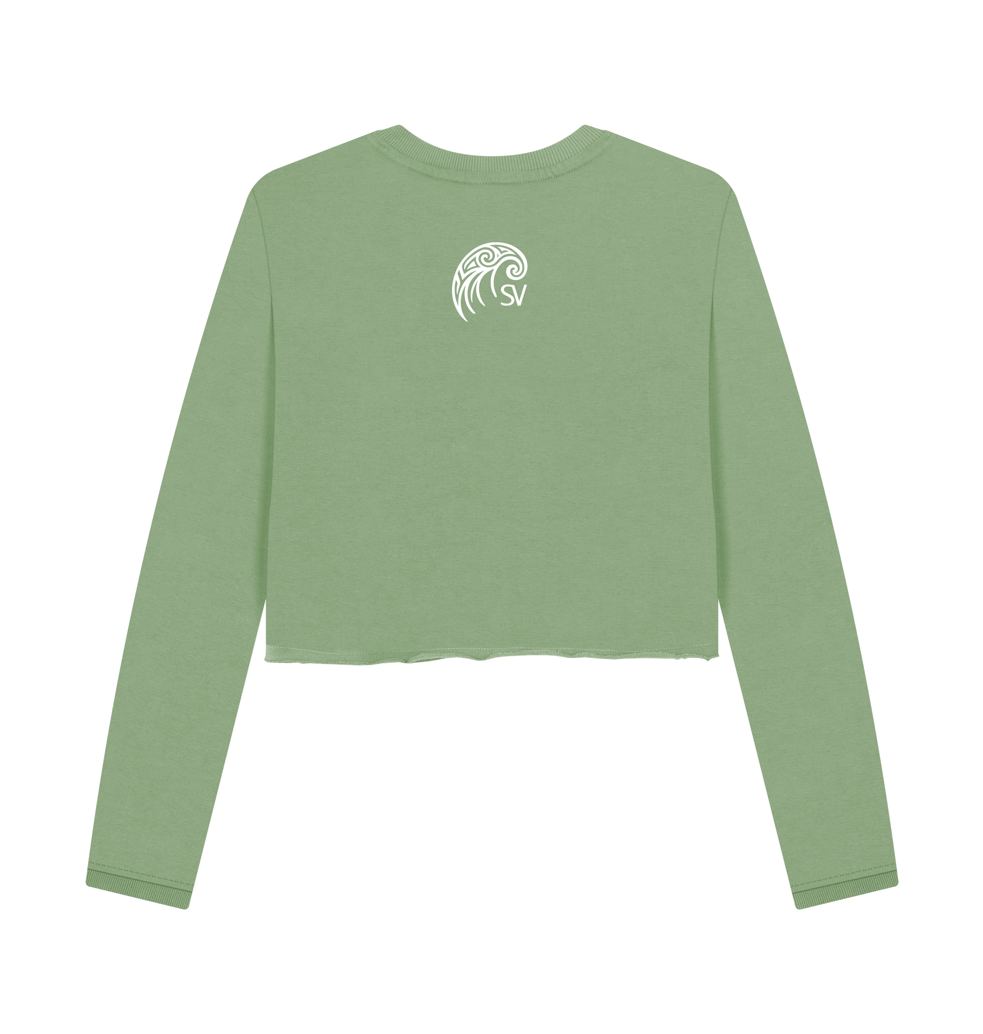 Sage Printed Boxy Jumpers Back