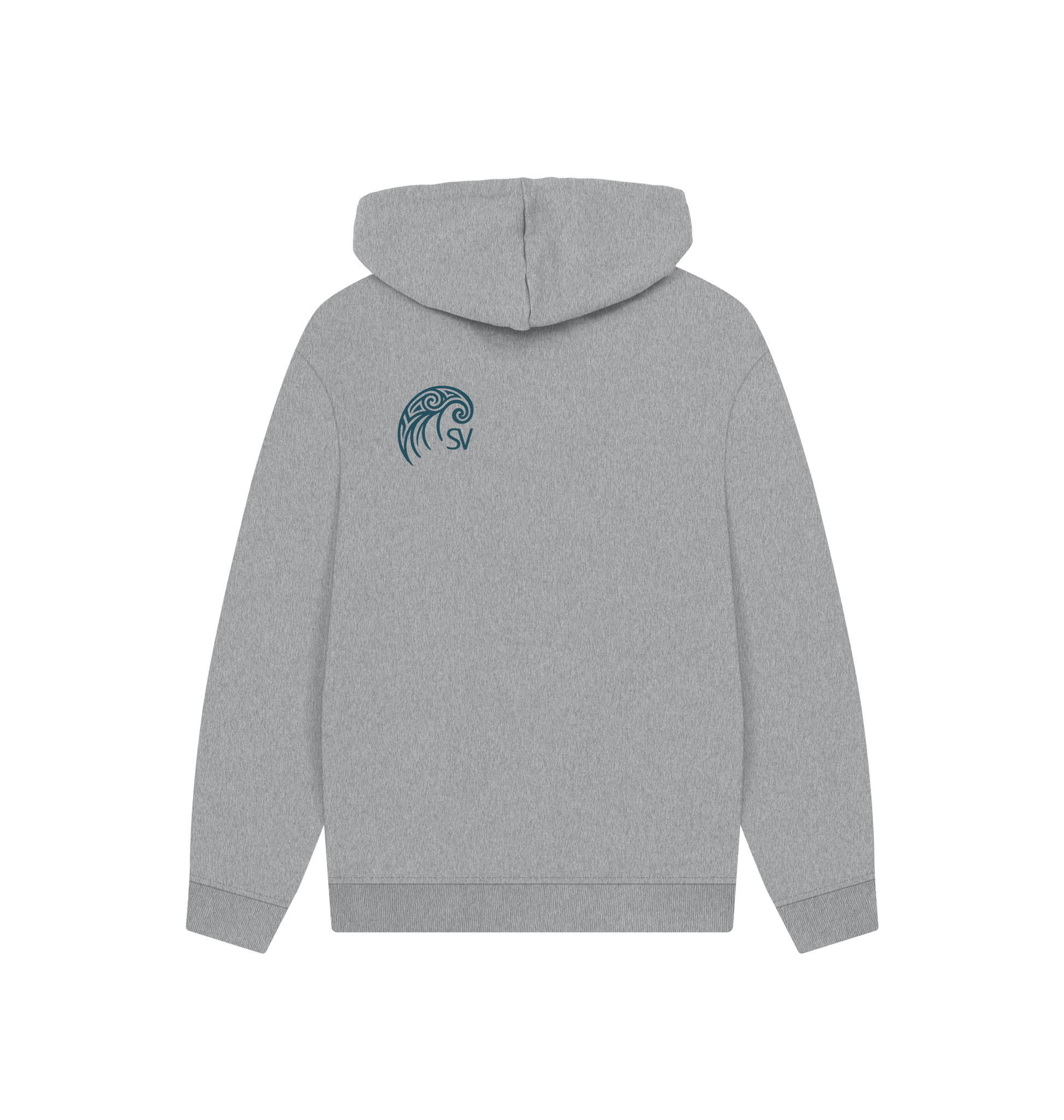 Athletic Grey Printed Hoody Back
