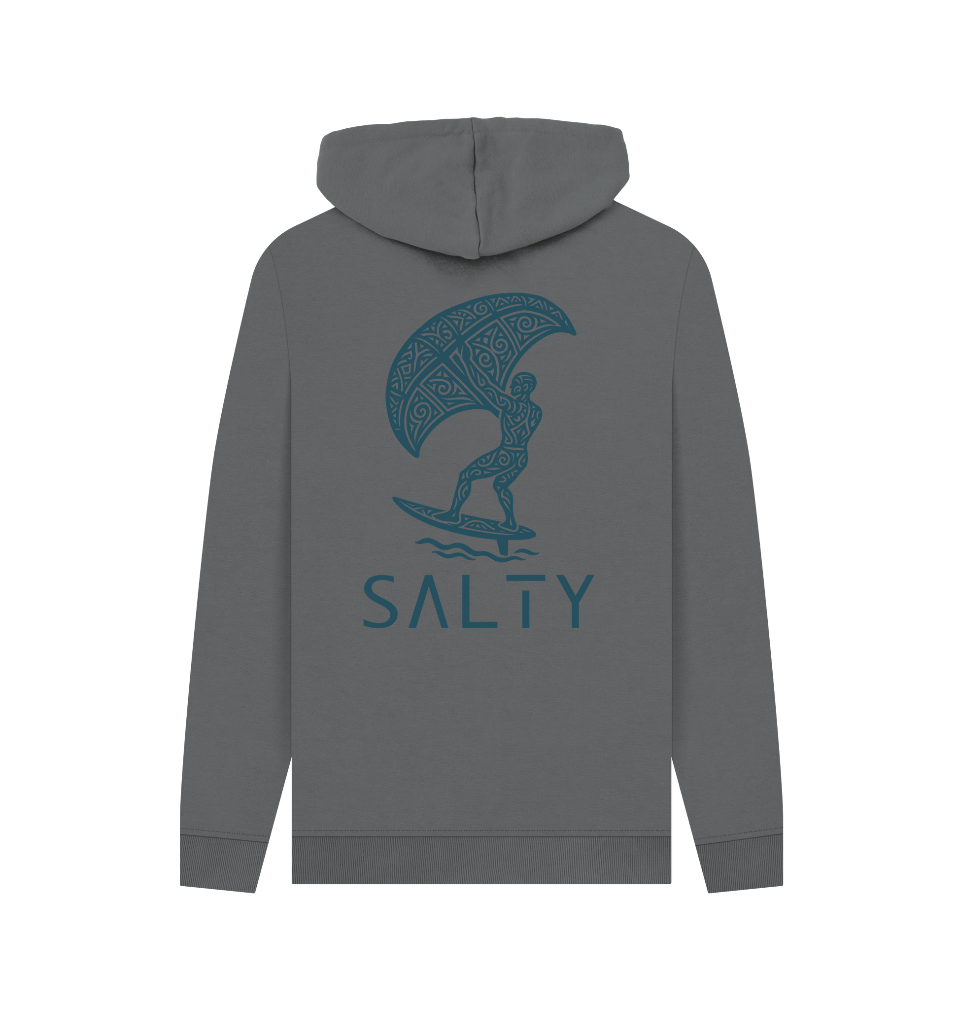 Slate Grey Printed Hoody Back