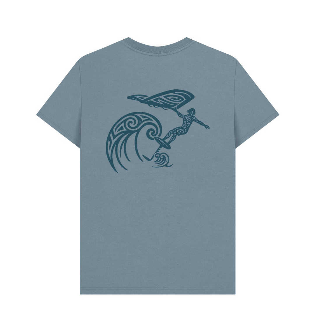 Stone Blue Printed T-shirt Back