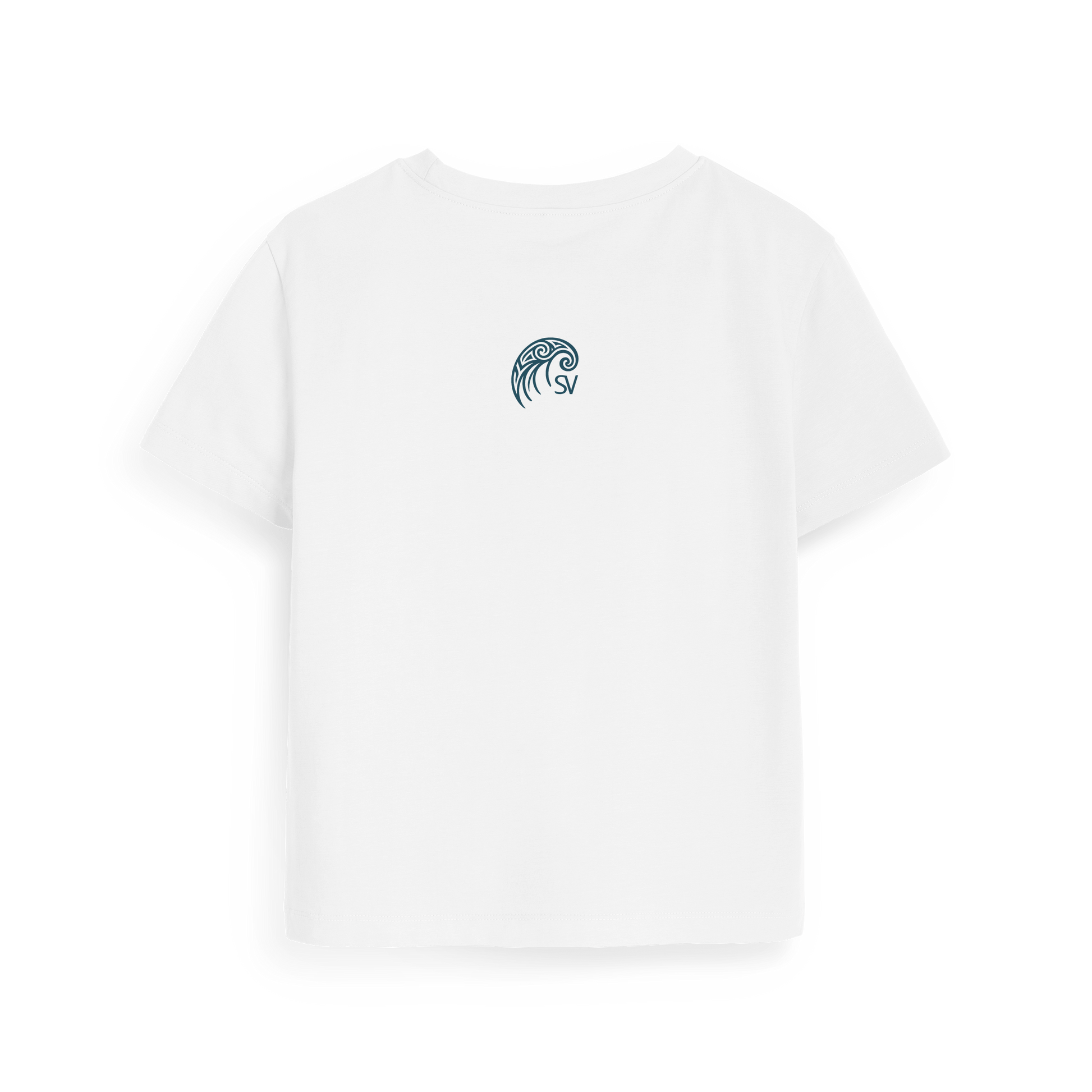 White Printed T-shirt Back