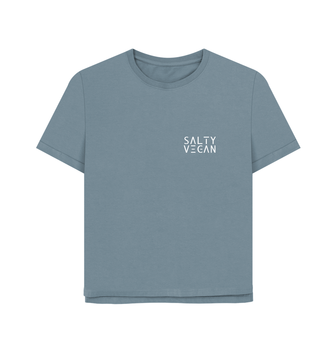 Stone Blue Printed T-shirt Front