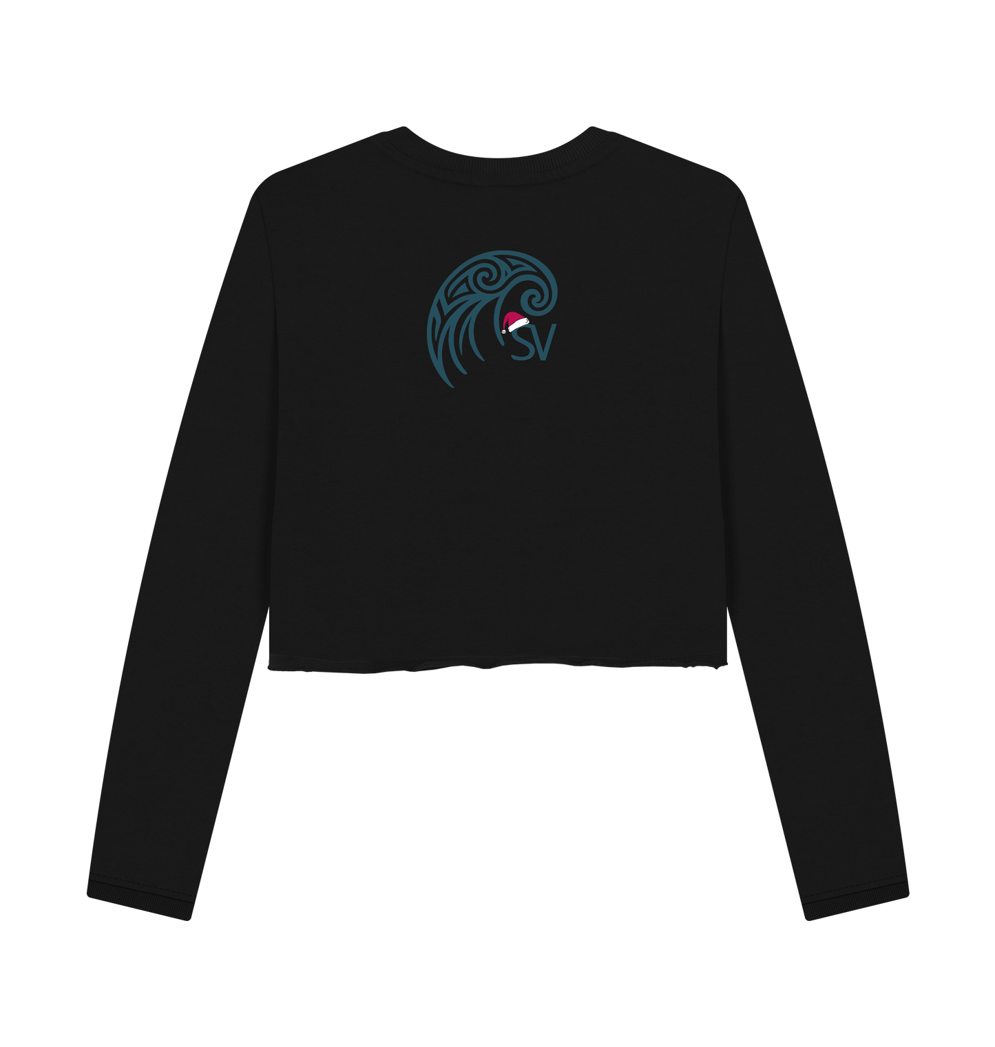 Black Printed Boxy Jumpers Back