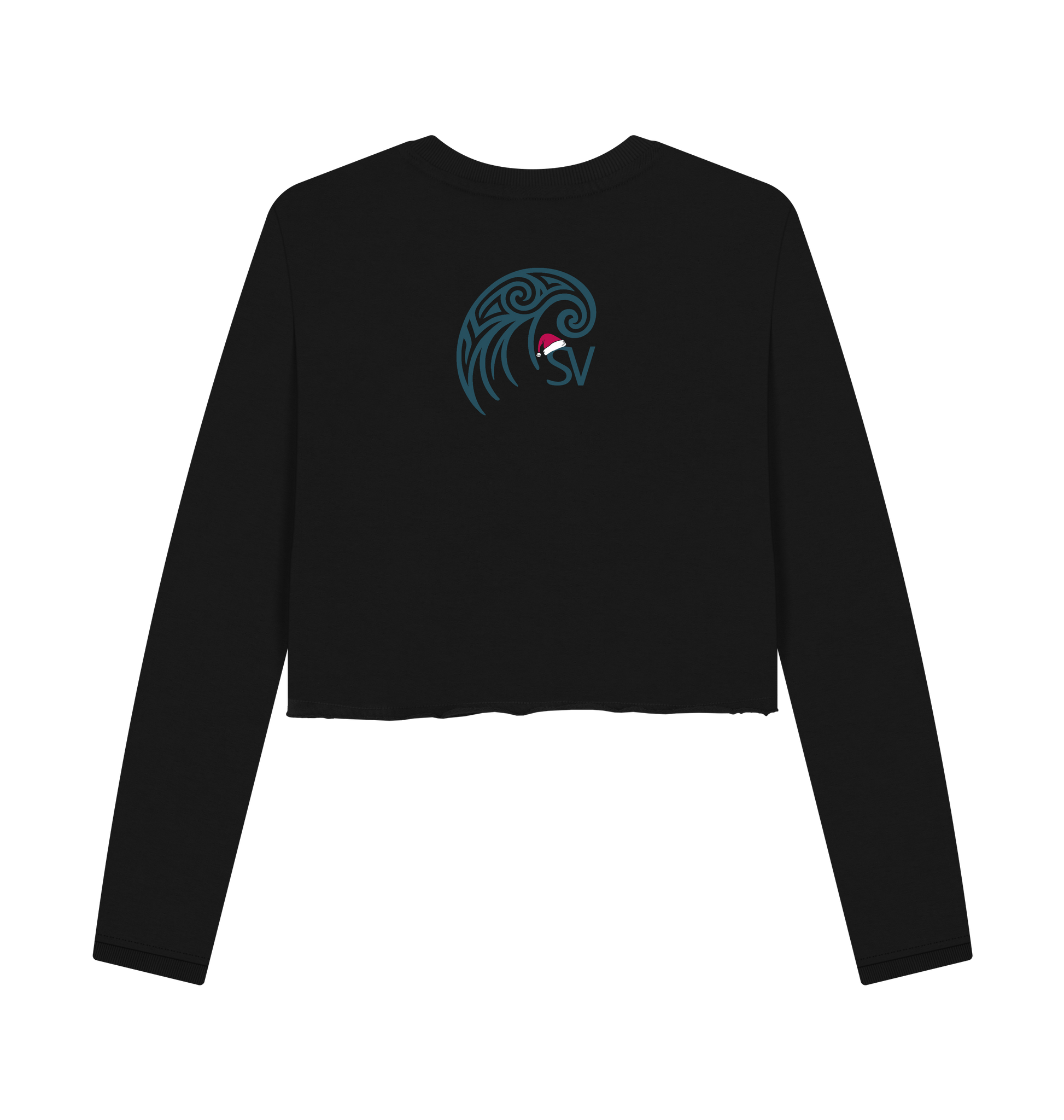 Black Printed Boxy Jumpers Back