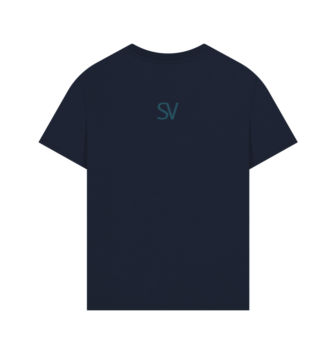 Navy Printed T-shirt Back