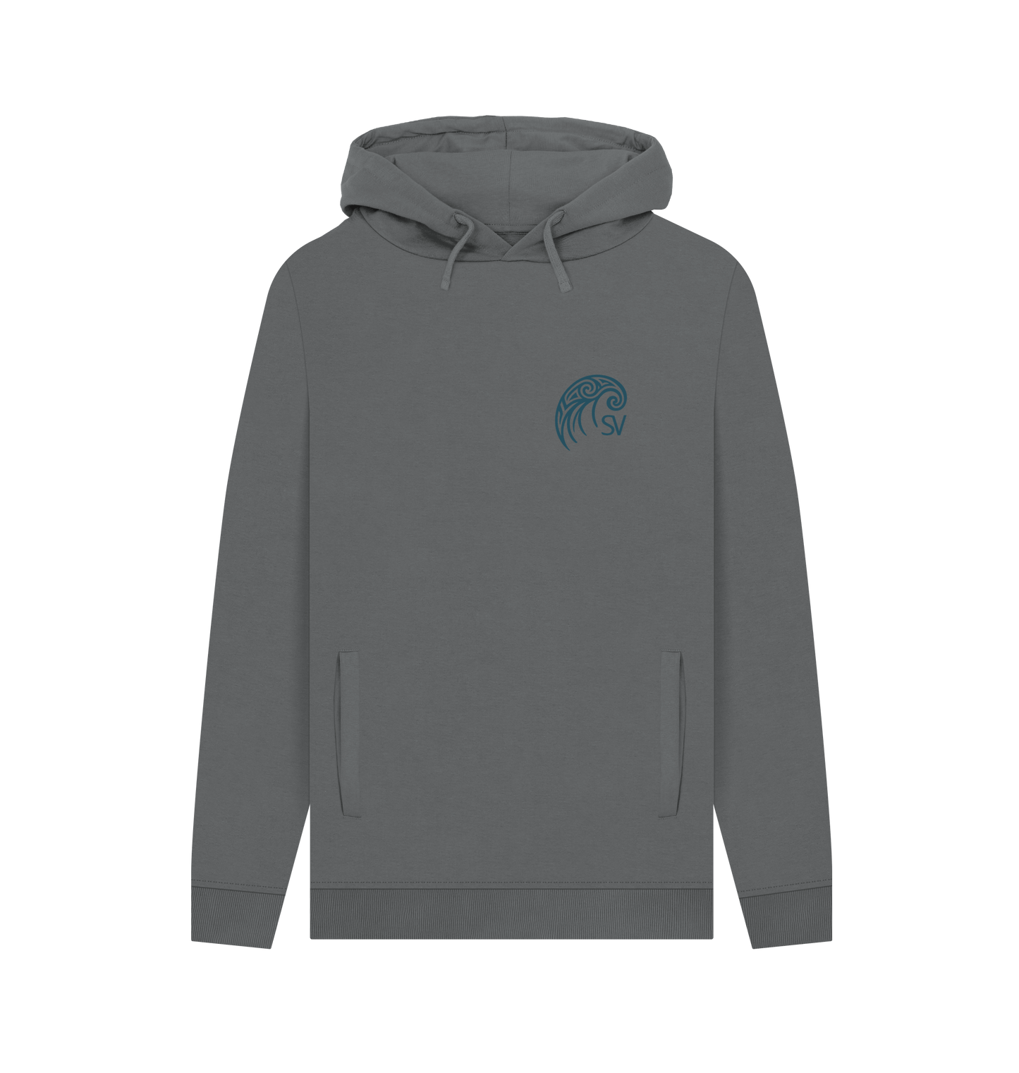 Slate Grey Printed Hoody Front