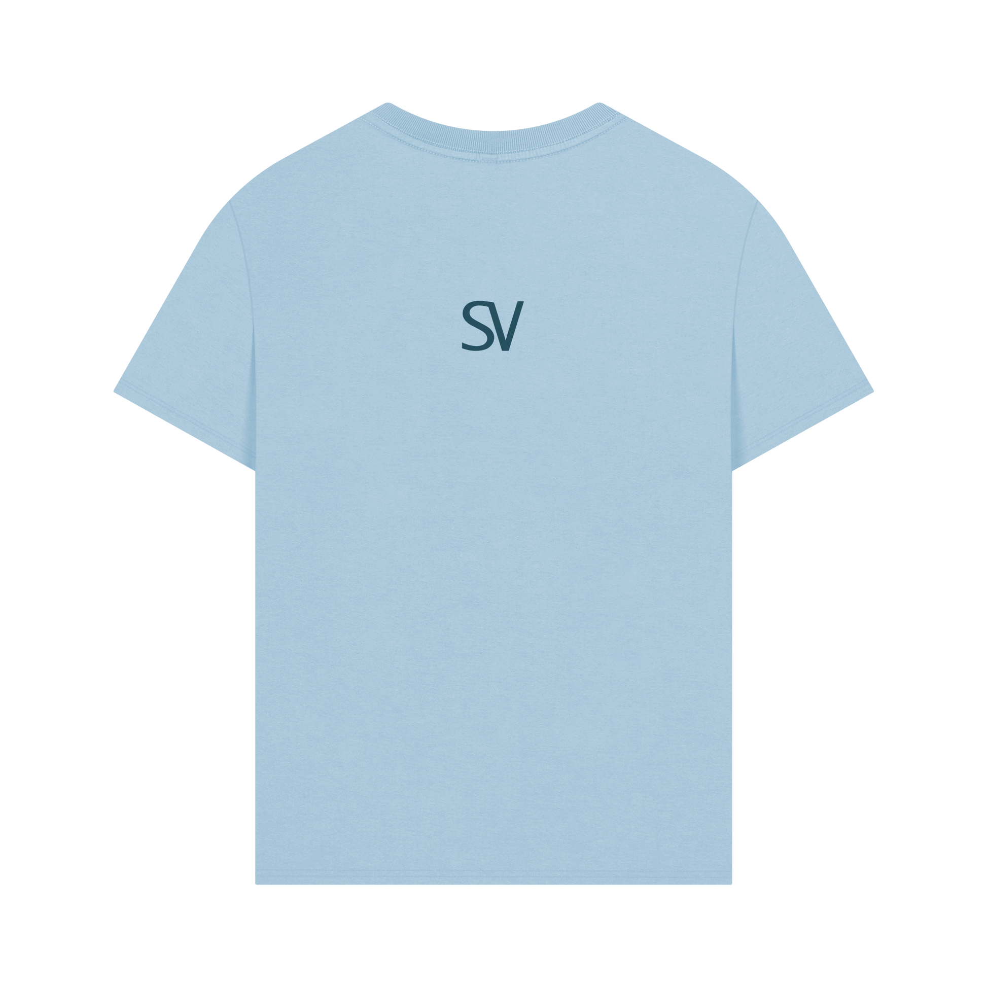 Milky Blue Printed T-shirt Back