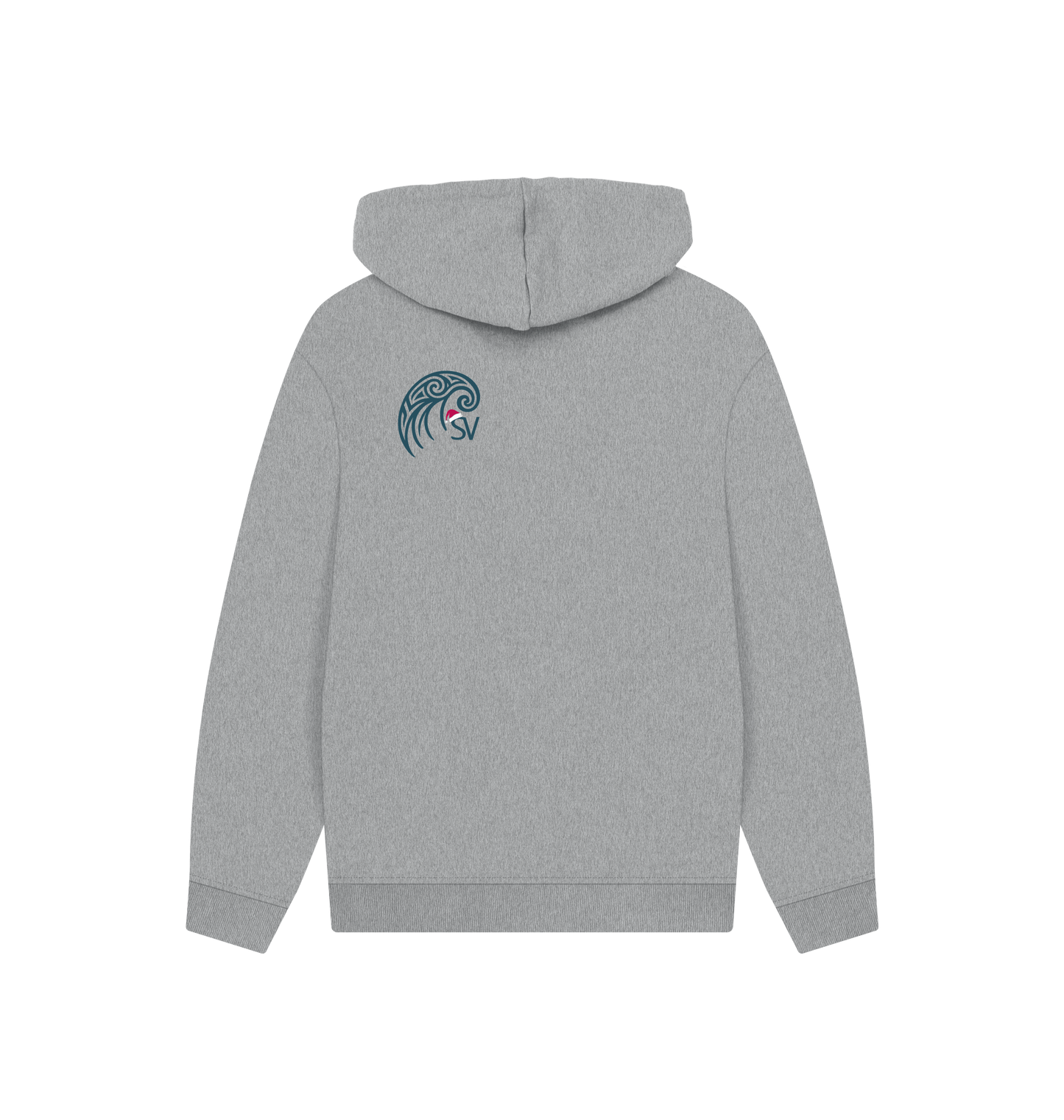 Athletic Grey Printed Hoody Back