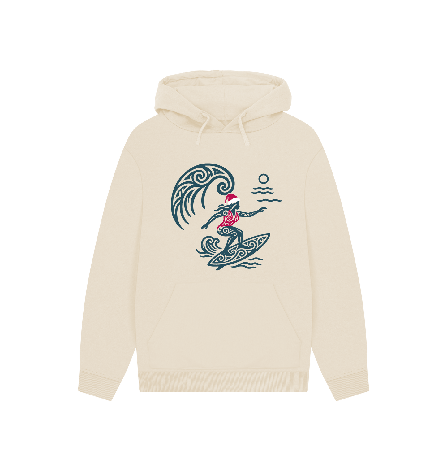Oat Printed Hoody Front