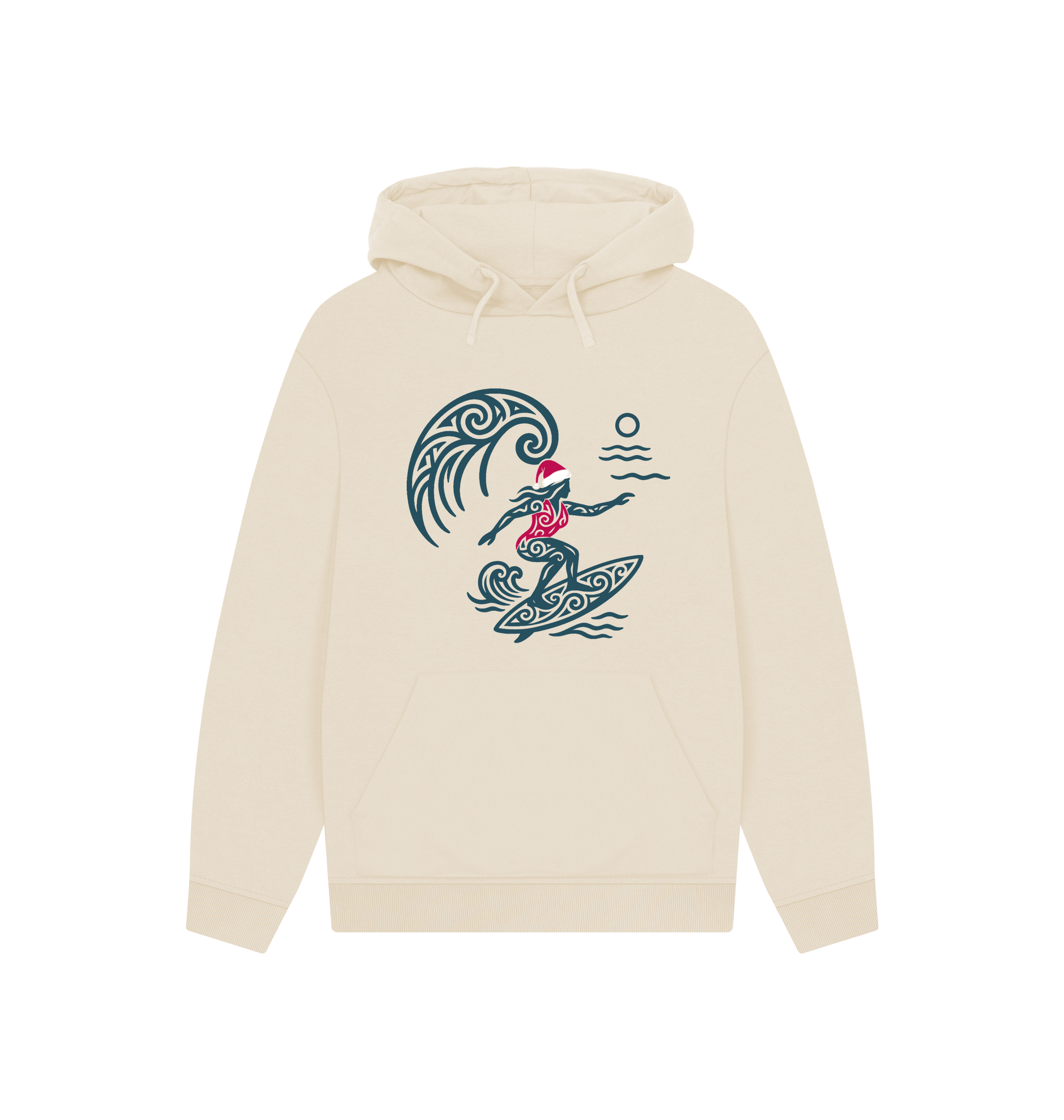 Oat Printed Hoody Front