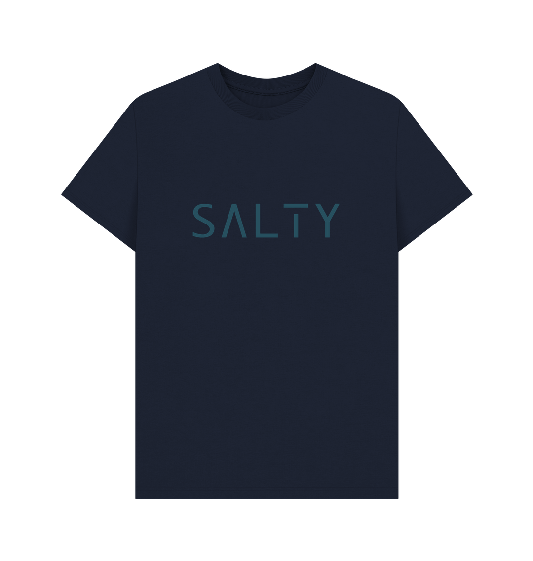 Navy Blue Printed T-shirt Front