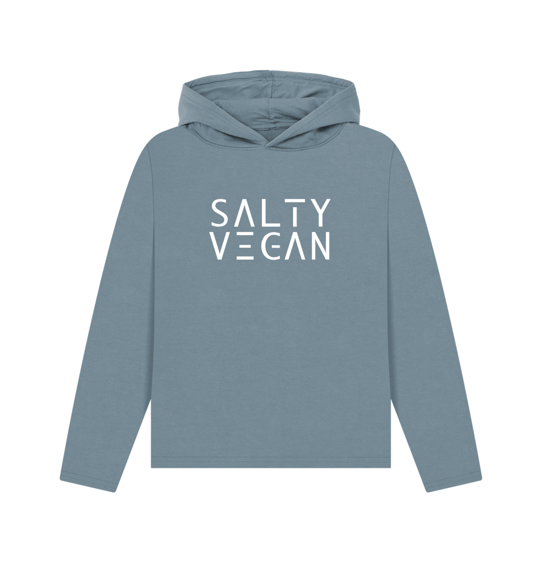 Stone Blue Printed Hoody Front