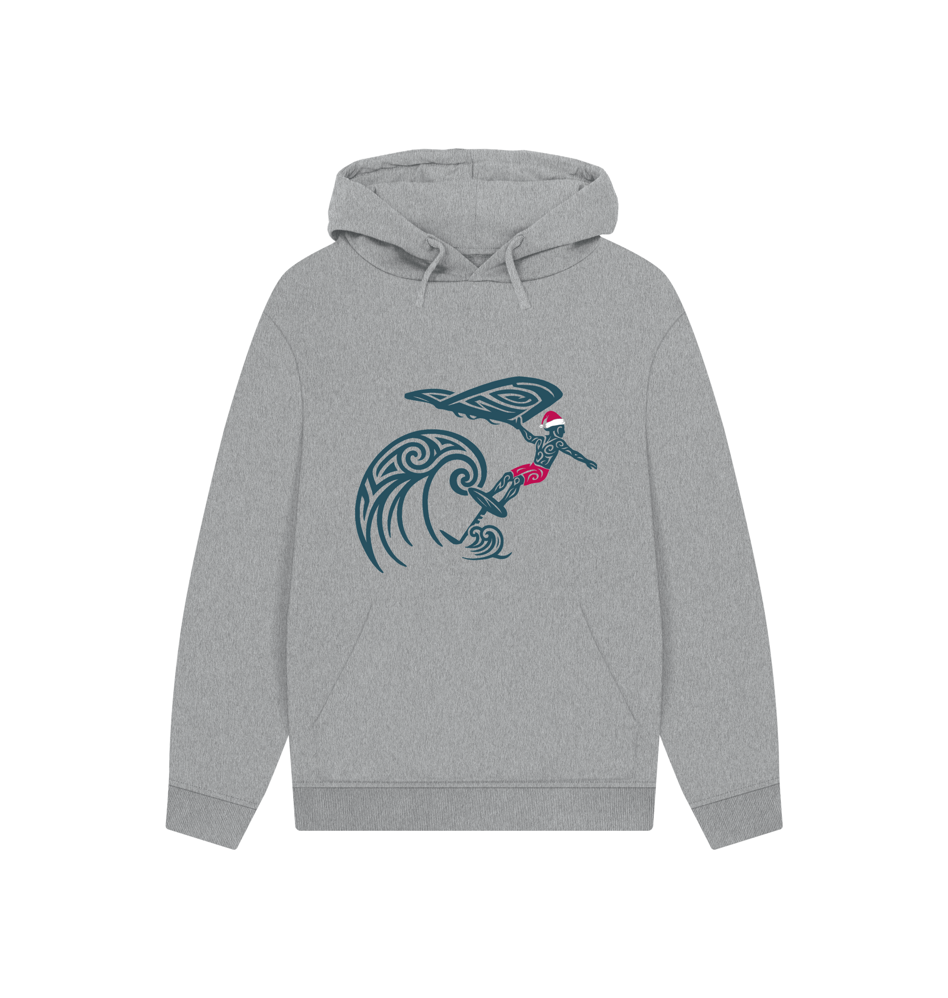 Athletic Grey Printed Hoody Front