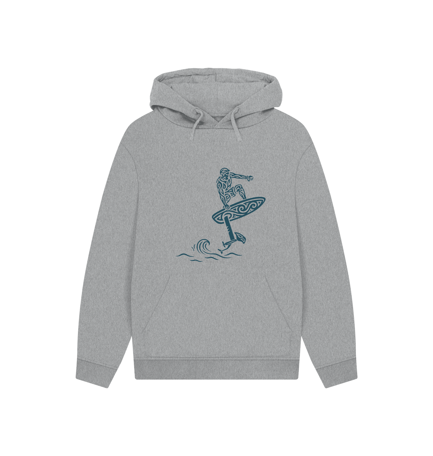 Athletic Grey Printed Hoody Front