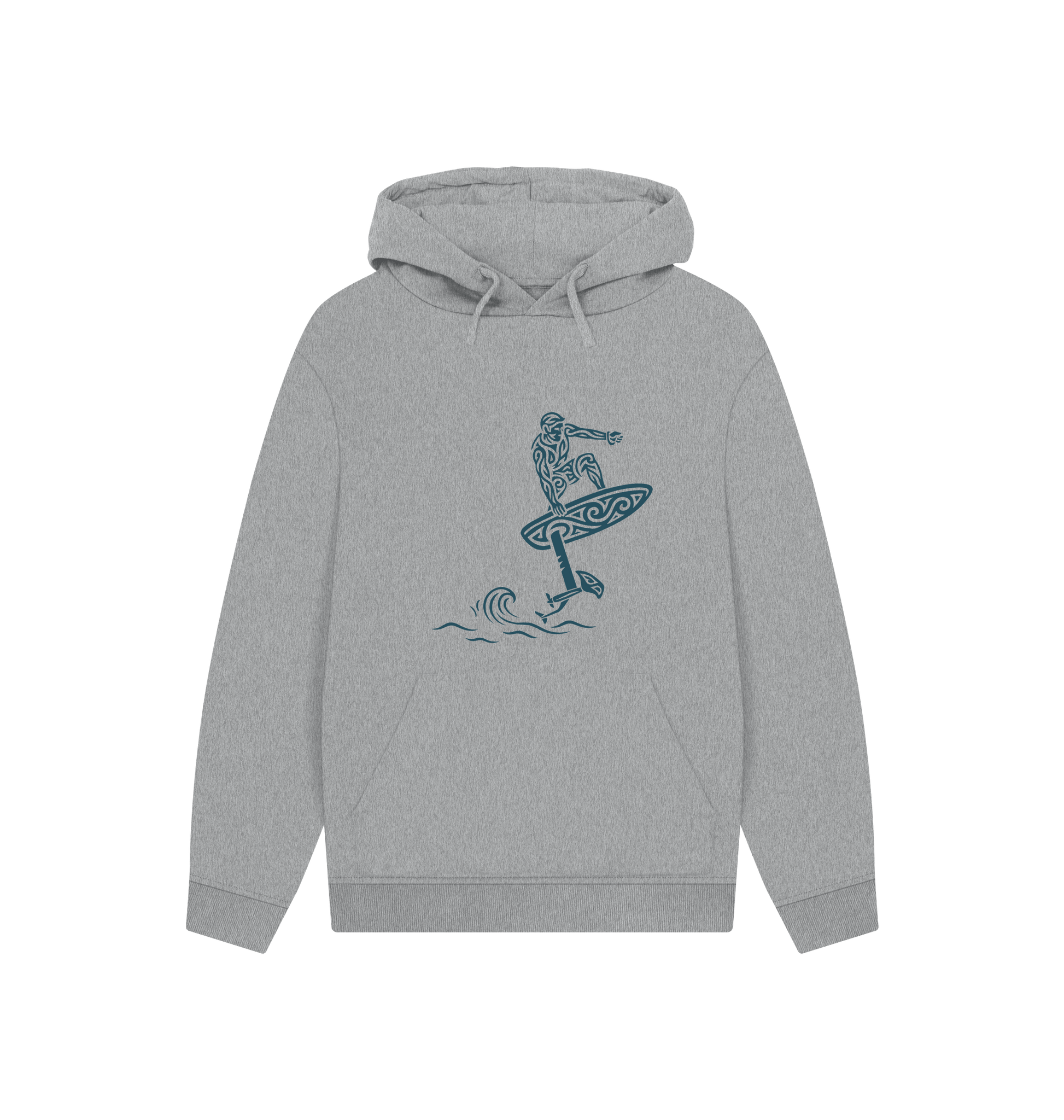 Athletic Grey Printed Hoody Front