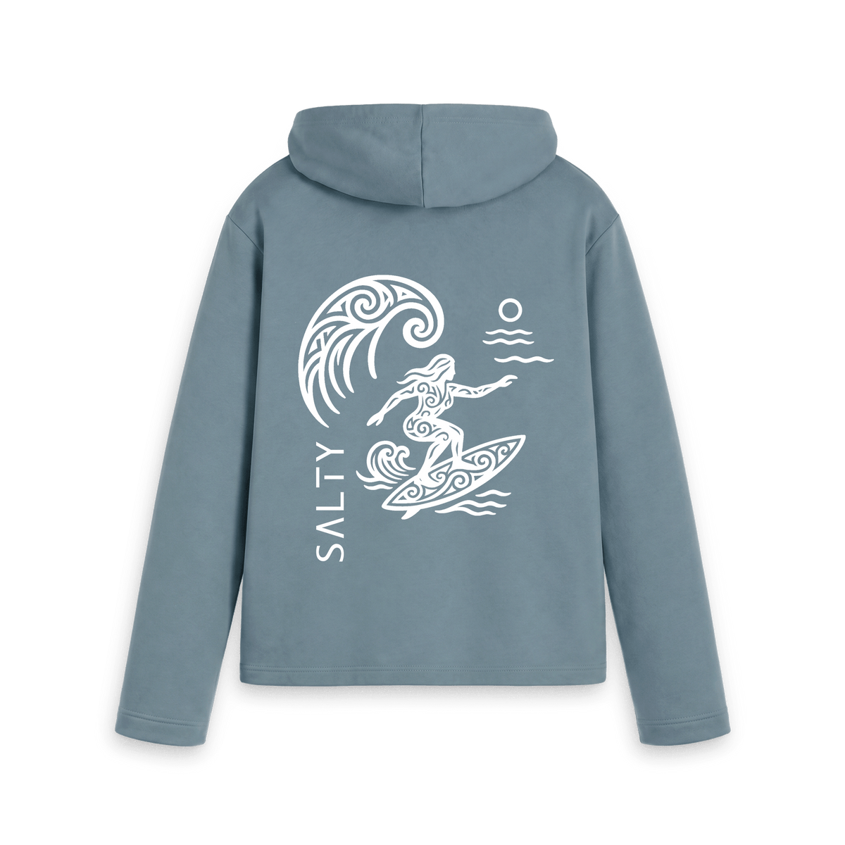 Stone Blue Printed Hoody Back