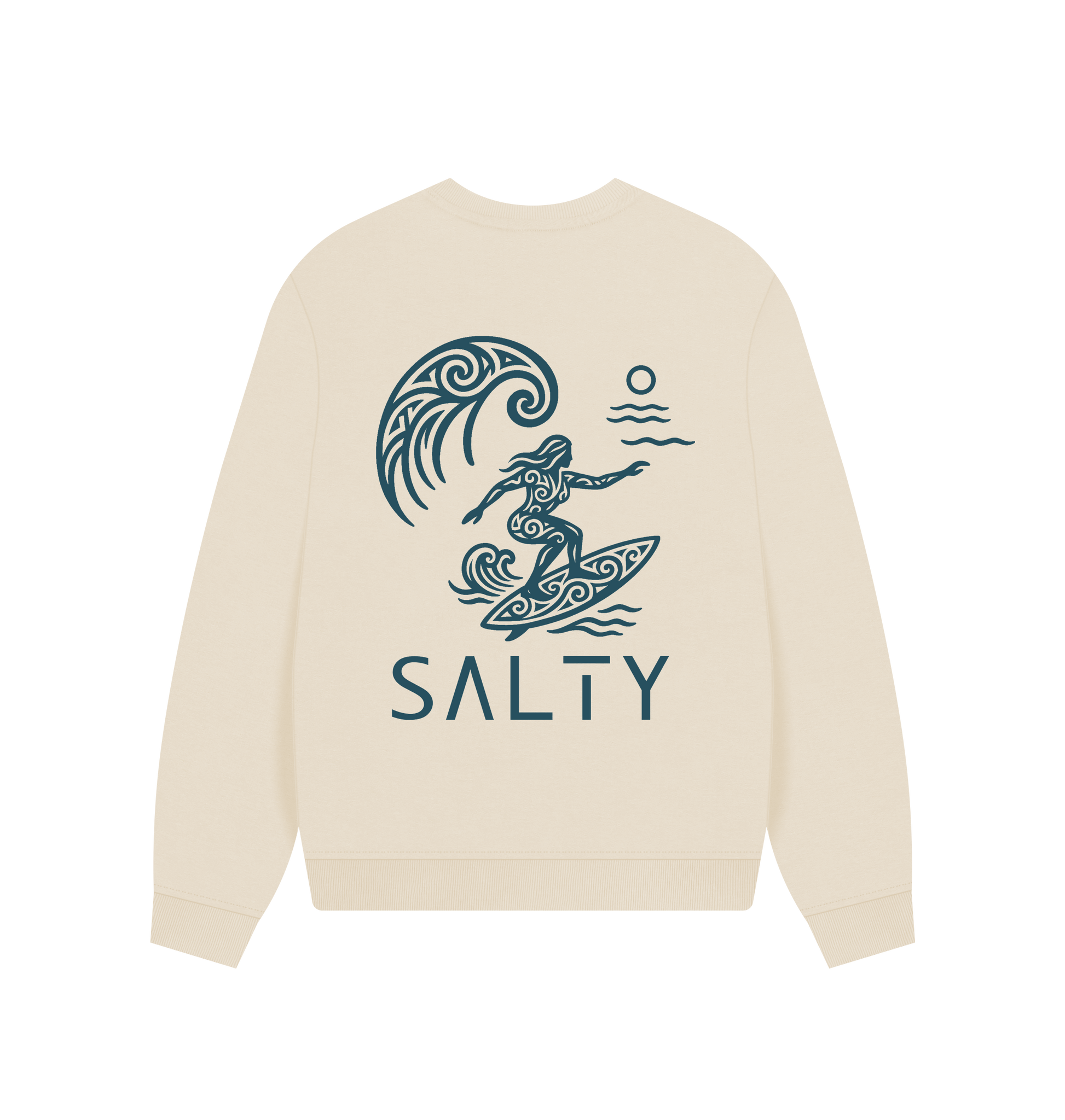 Oat Printed Sweater Back