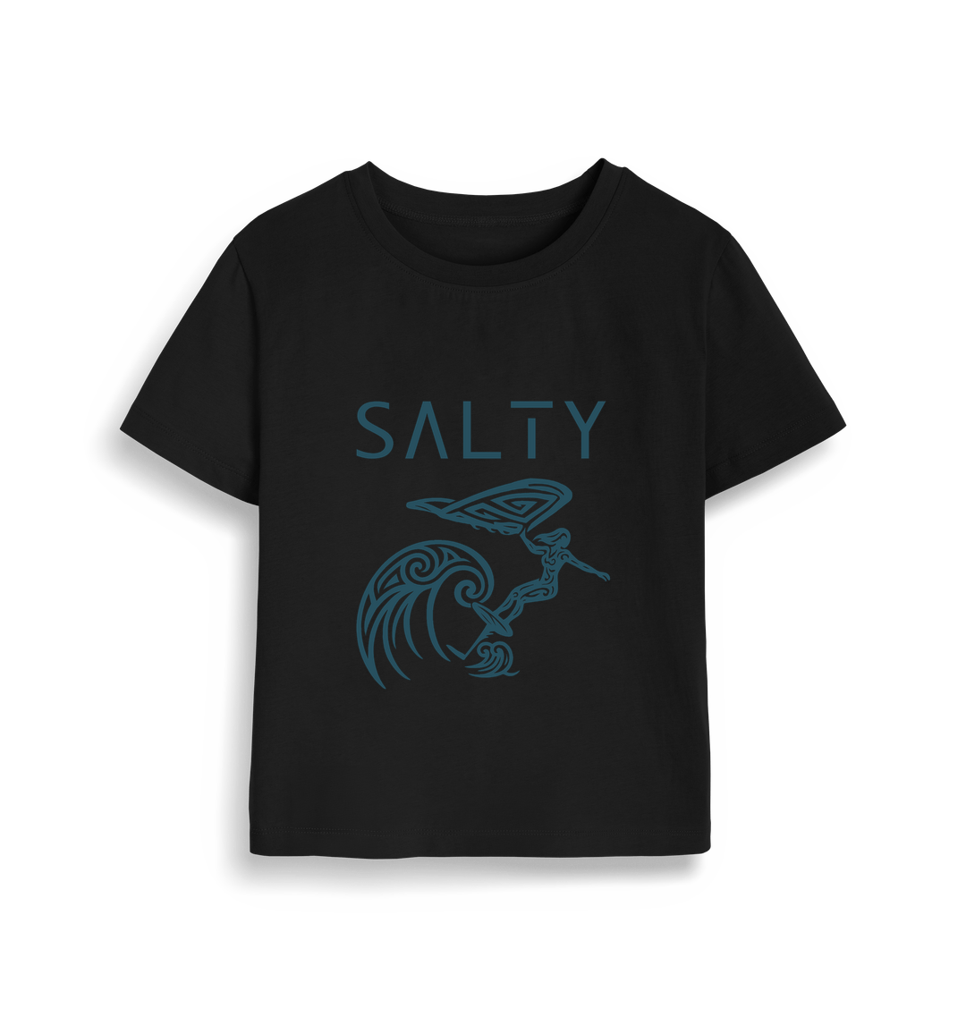 Black Printed T-shirt Front