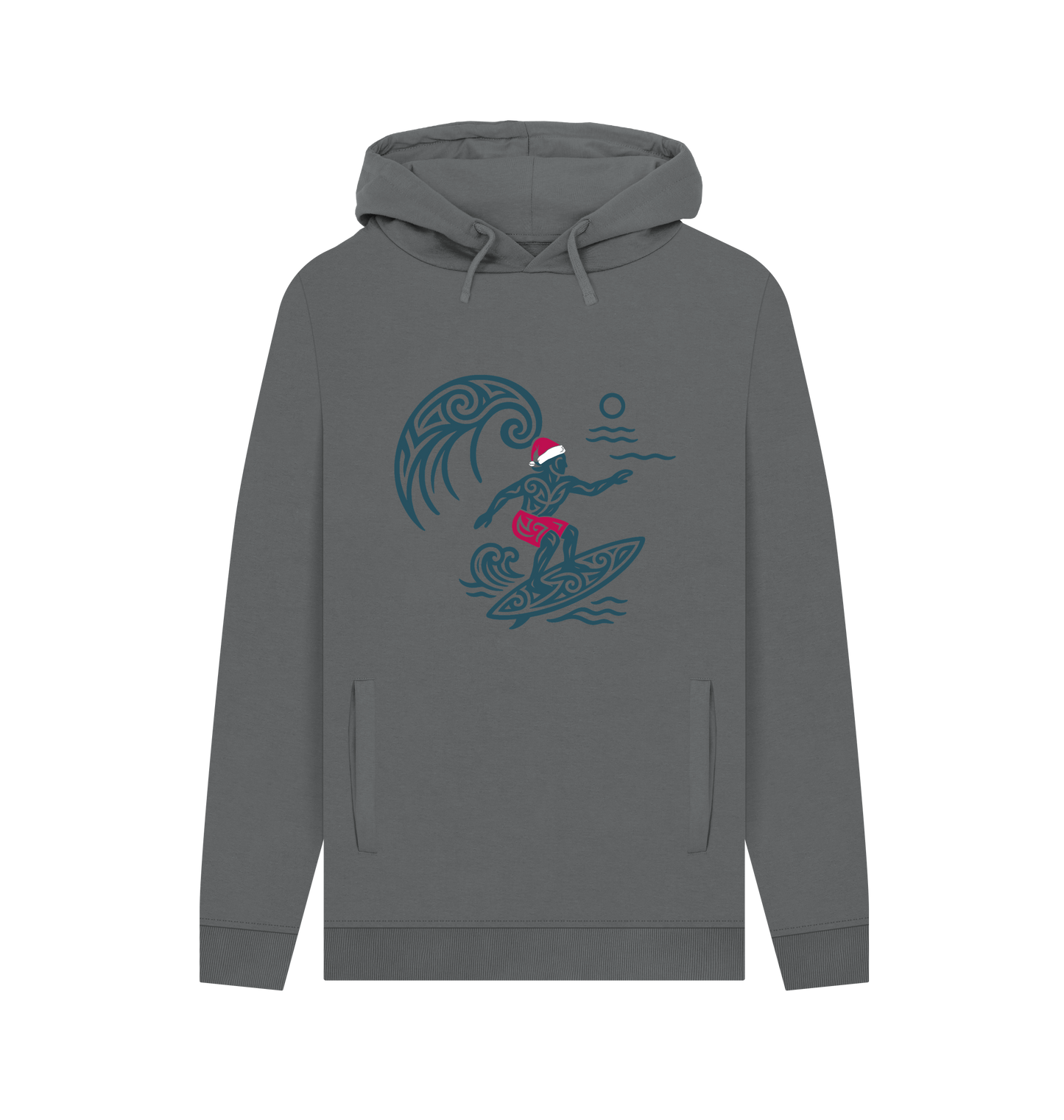 Slate Grey Printed Hoody Front