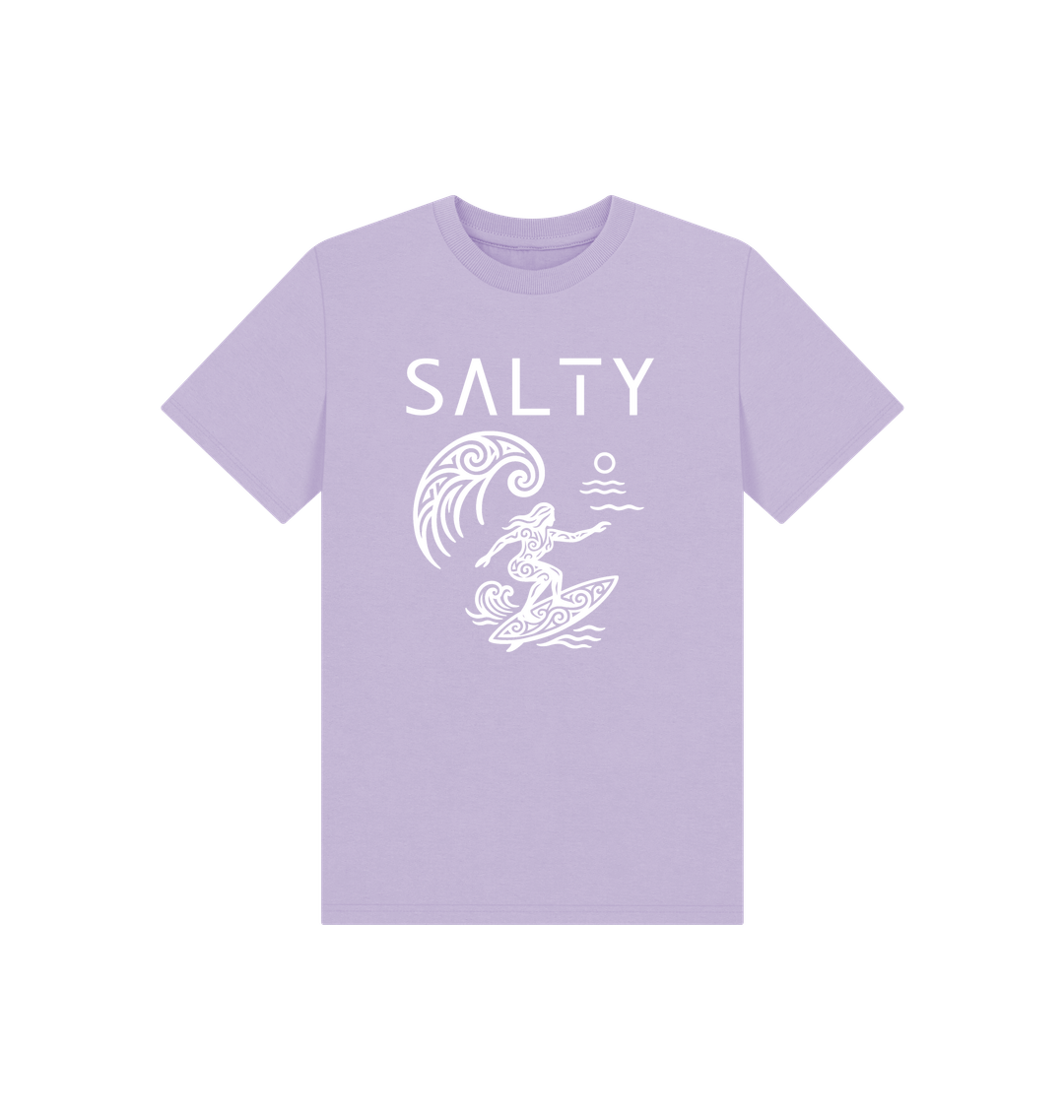 Soft Lilac Printed Kids T-Shirt Front