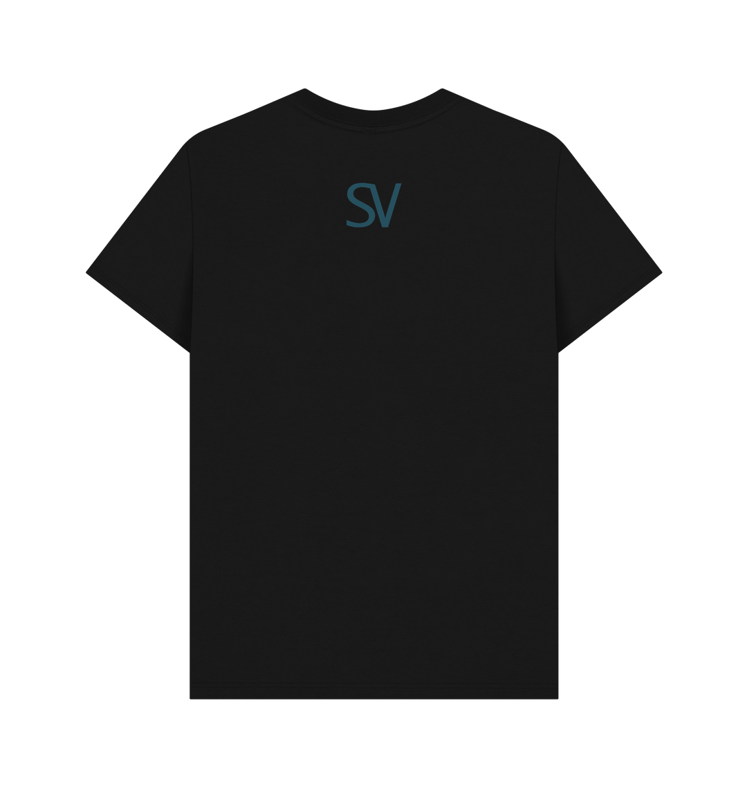 Black Printed T-shirt Back
