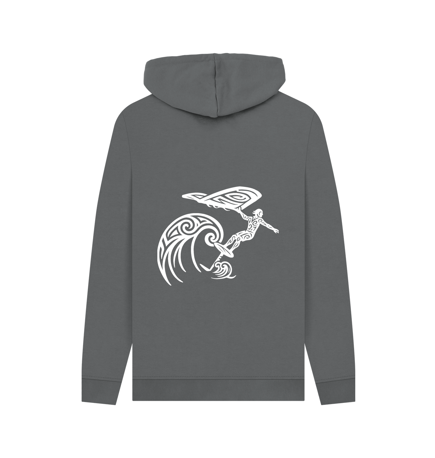 Slate Grey Printed Hoody Back