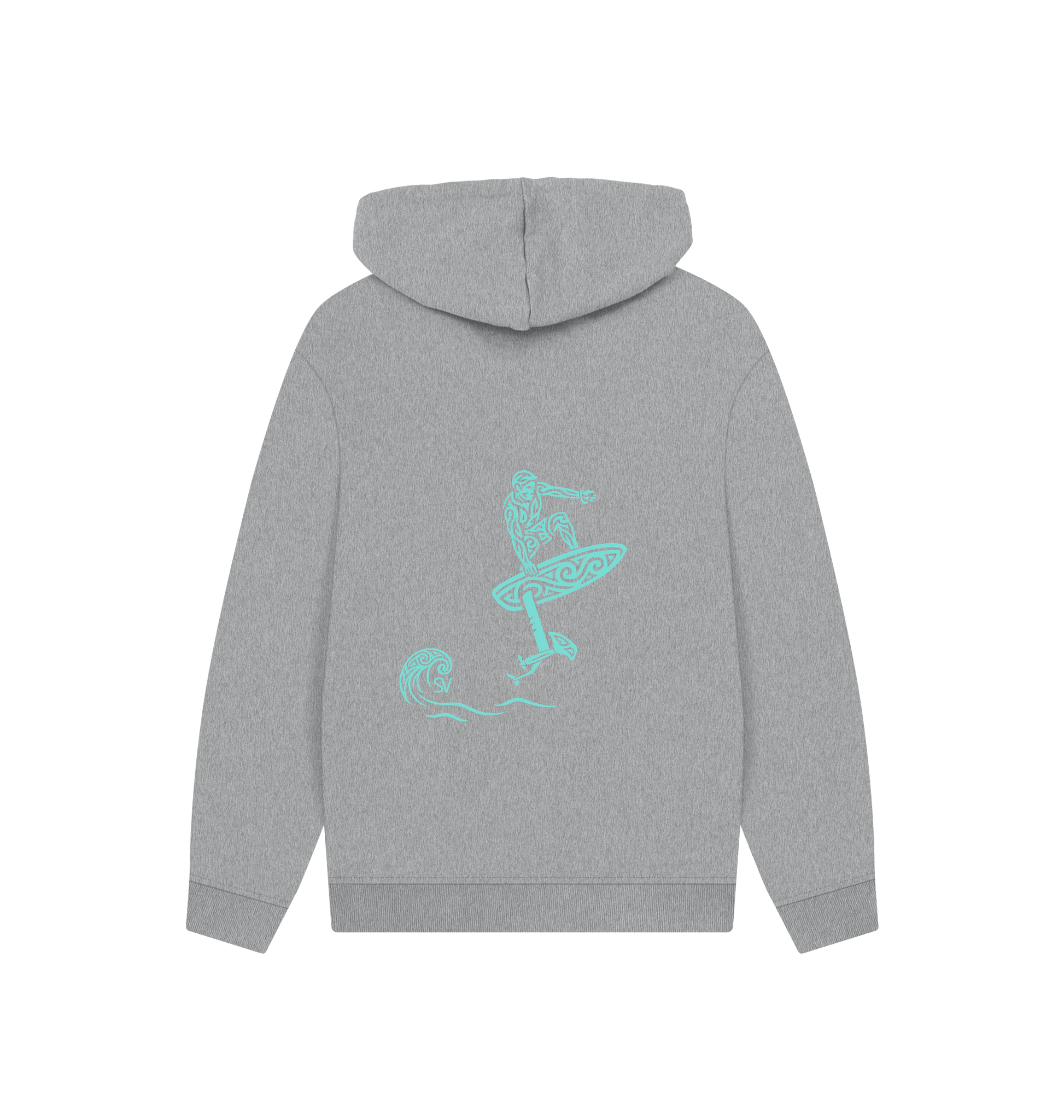 Athletic Grey Printed Hoody Back