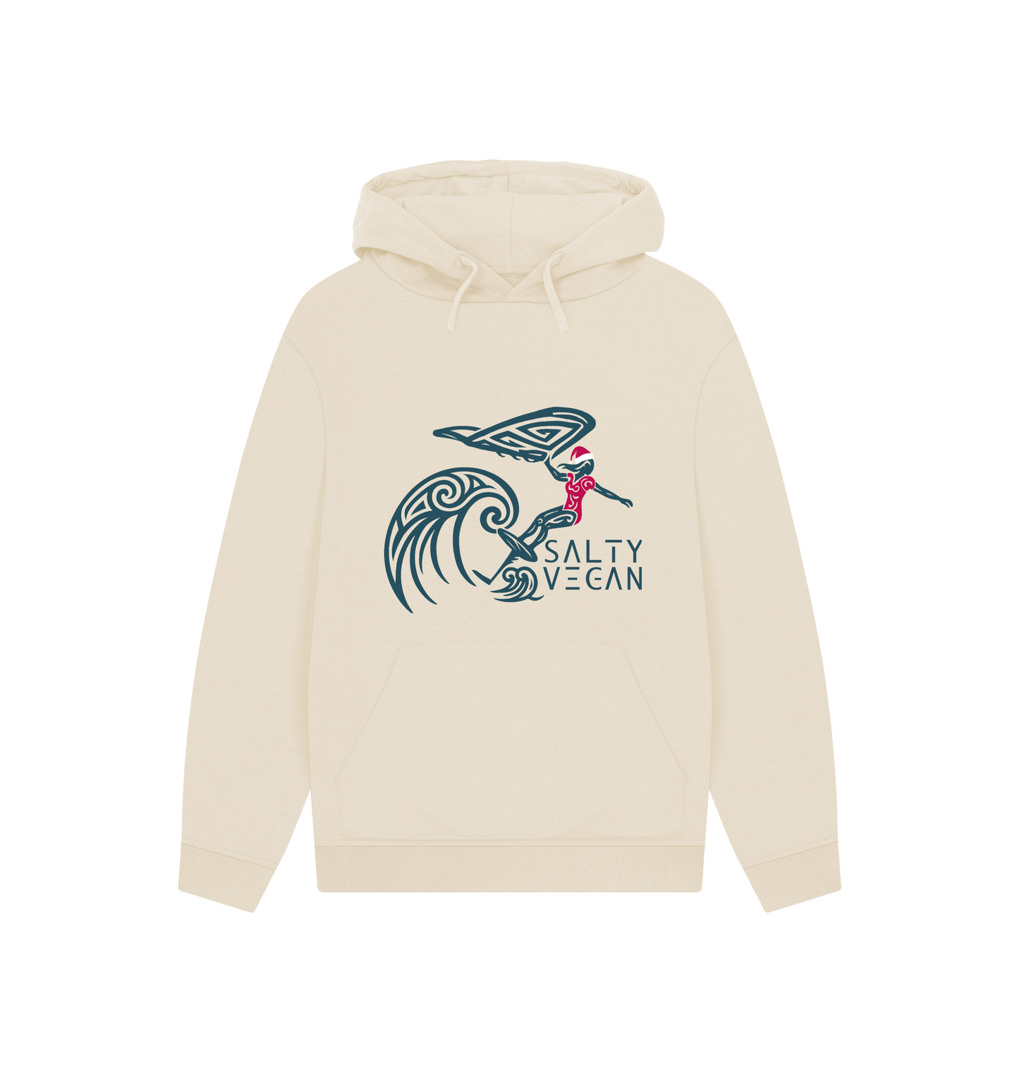 Oat Printed Hoody Front